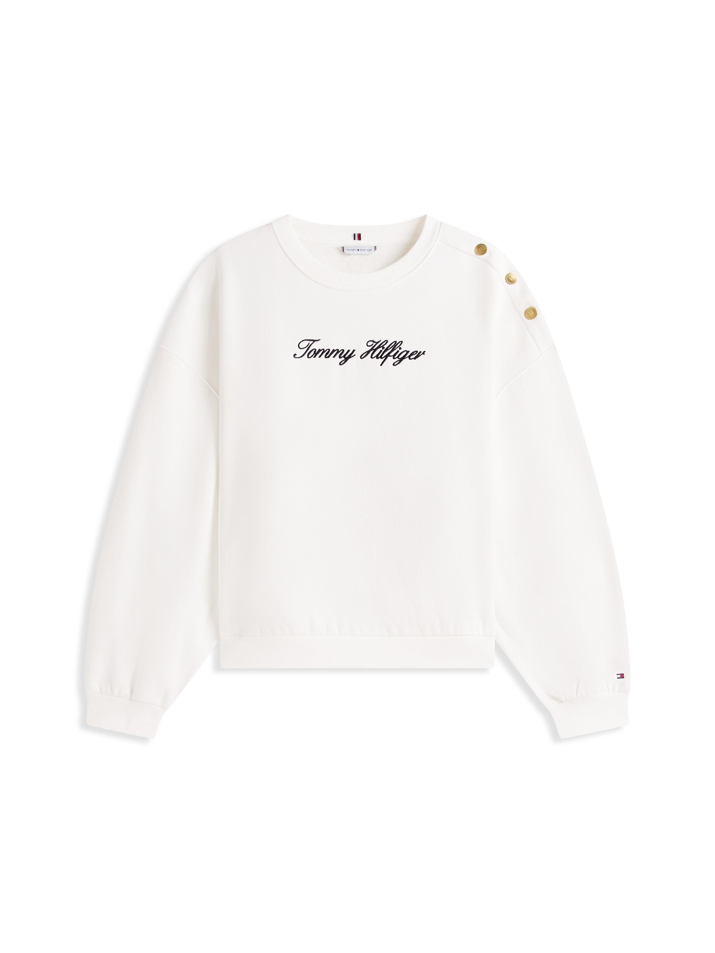 Tommy Hilfiger Curve Sweatshirt »CRV GOLD BTN SCRIPT FLEECE SWRT«
