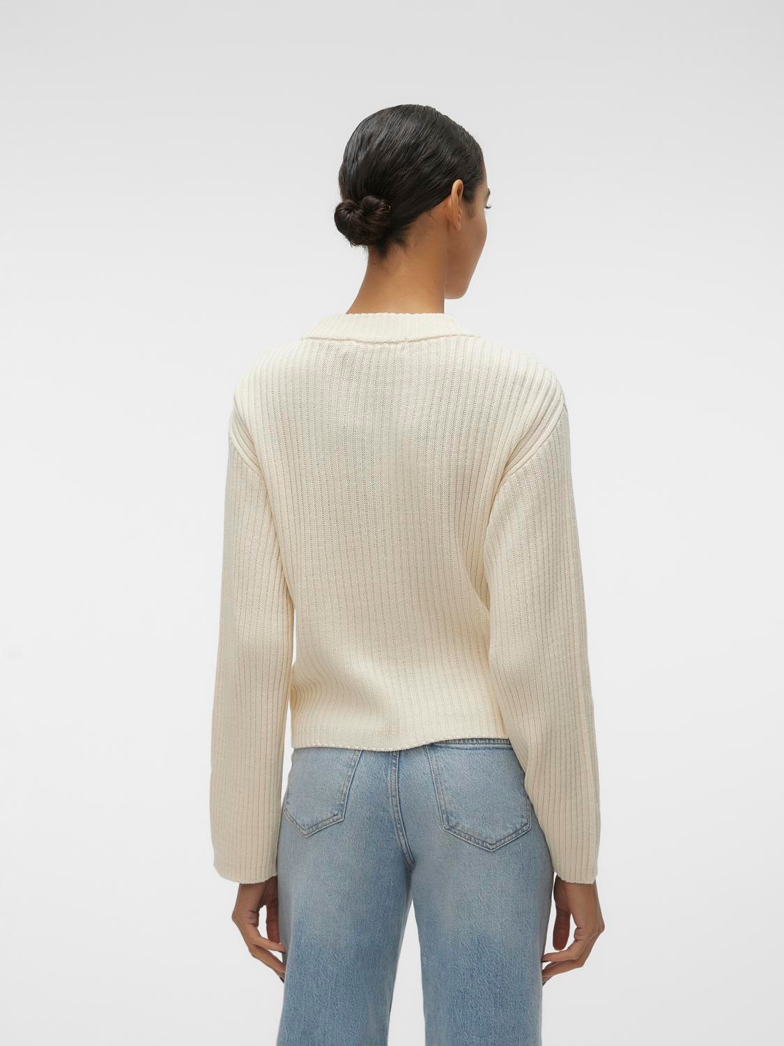 Vero Moda Rundhalspullover »VMHILDE LS O-NECK SHORT PULLOVER NOOS«
