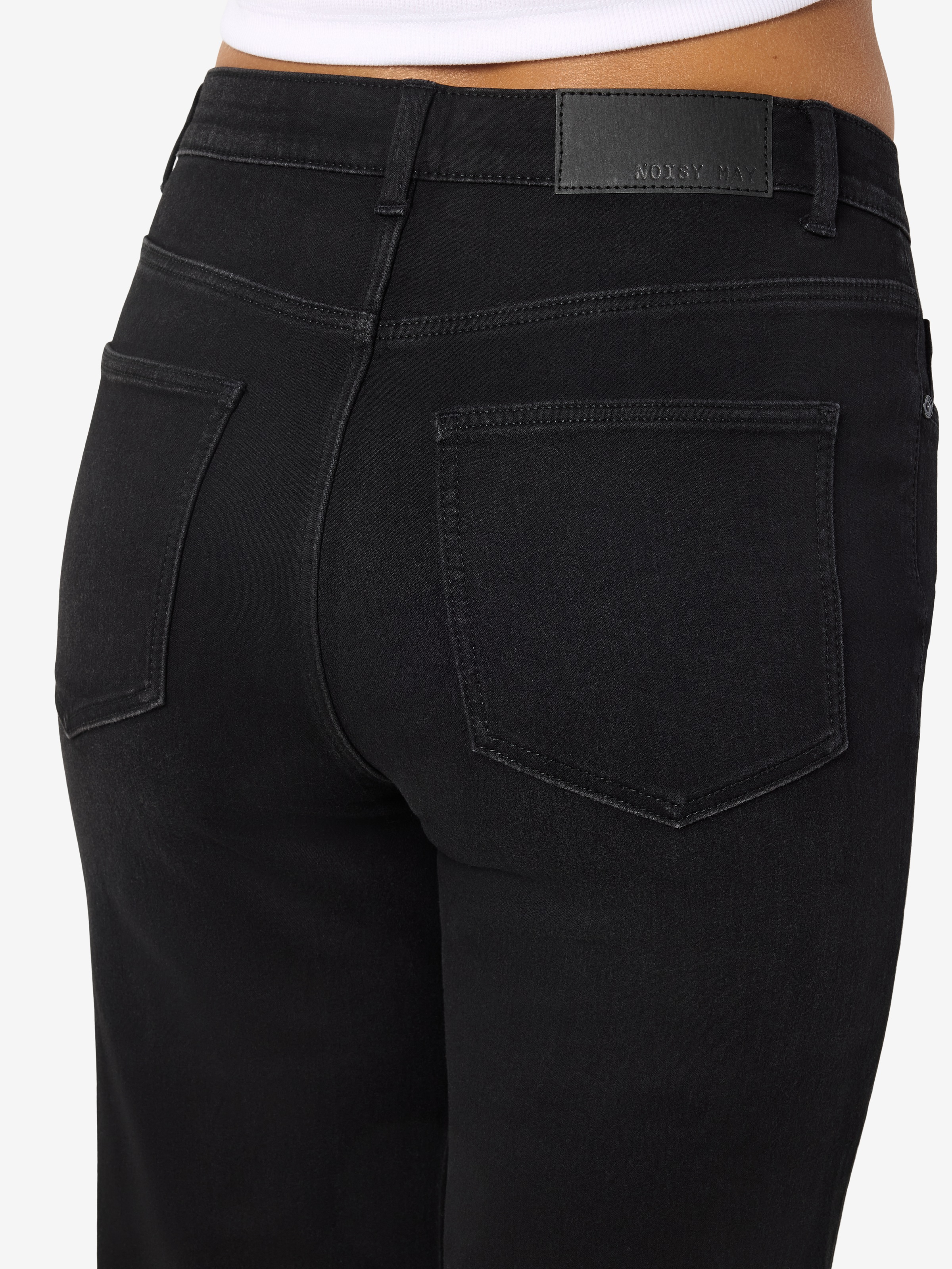 Noisy may Slim-fit-Jeans "NMROOXY HW FLARE JEANS VI581BL NOOS" günstig online kaufen