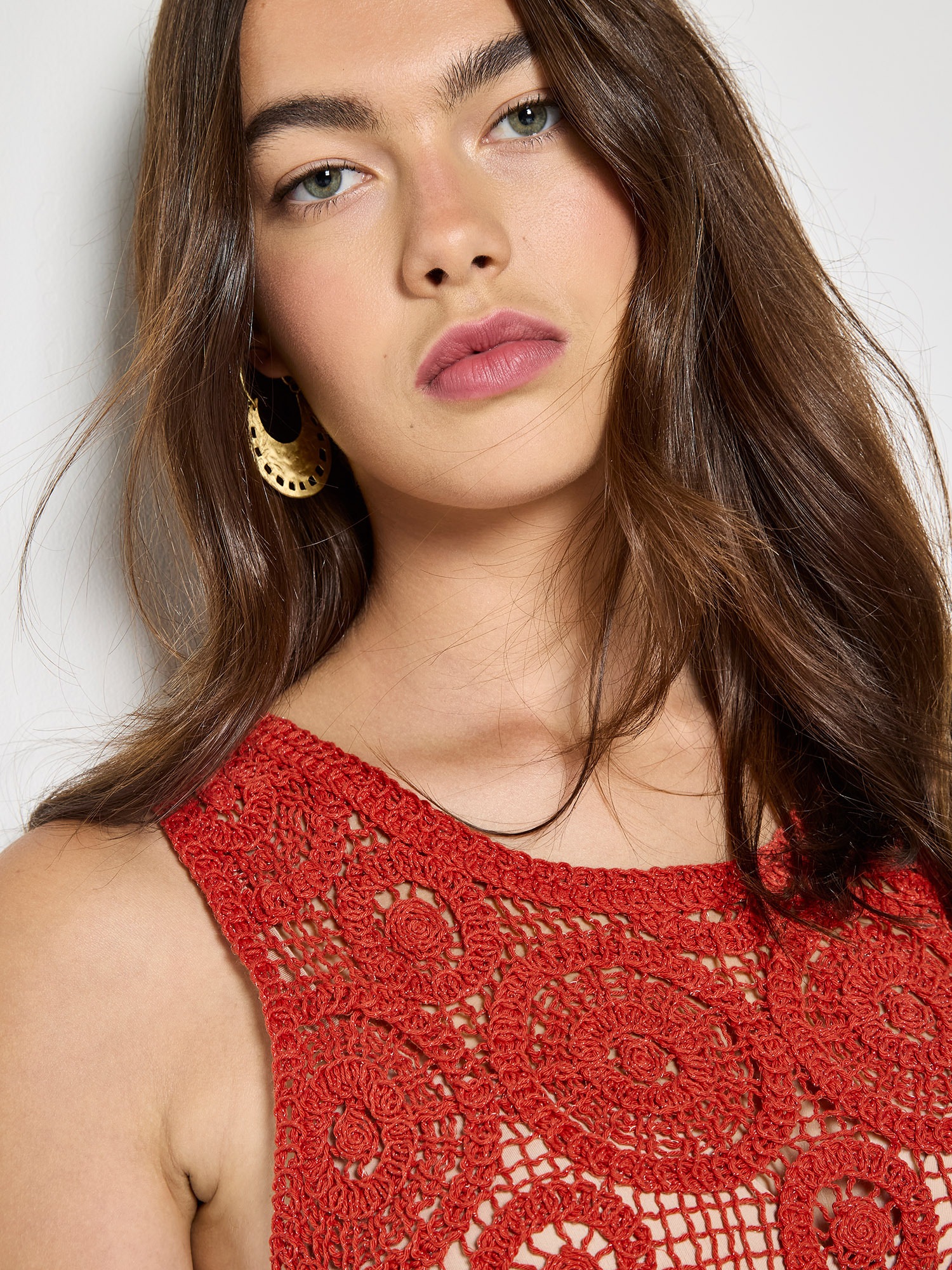 Apricot Crop-Top »Top« mit Häkeldetails