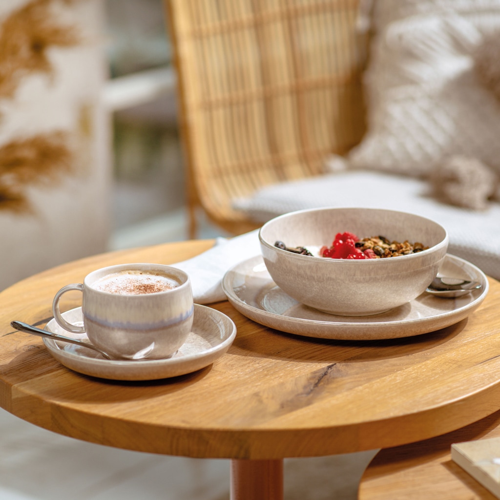 like. by Villeroy & Boch Tasse »Kaffeetassen mit Untertassen Perlemor Sand 190 ml 6er Set beige«