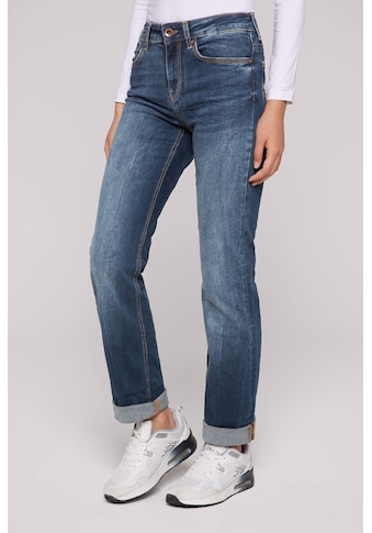 SOCCX Comfort-fit-Jeans su Bleaching-Effekte...