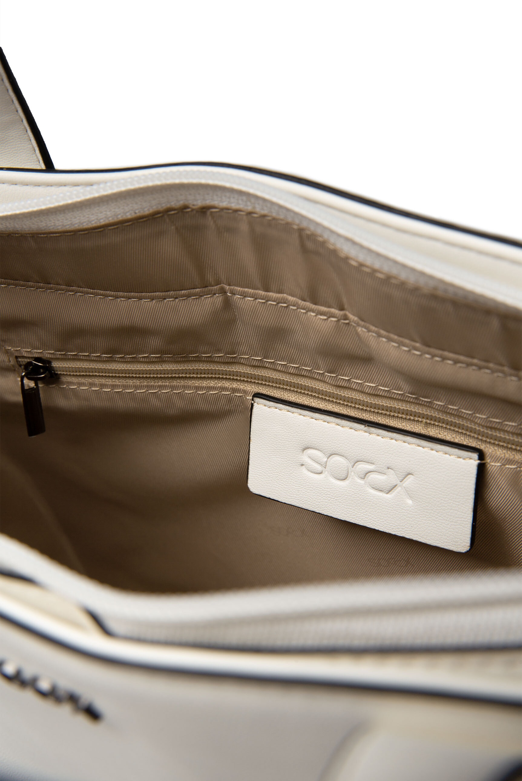 SOCCX Henkeltasche, mit vielen Innenfächern
