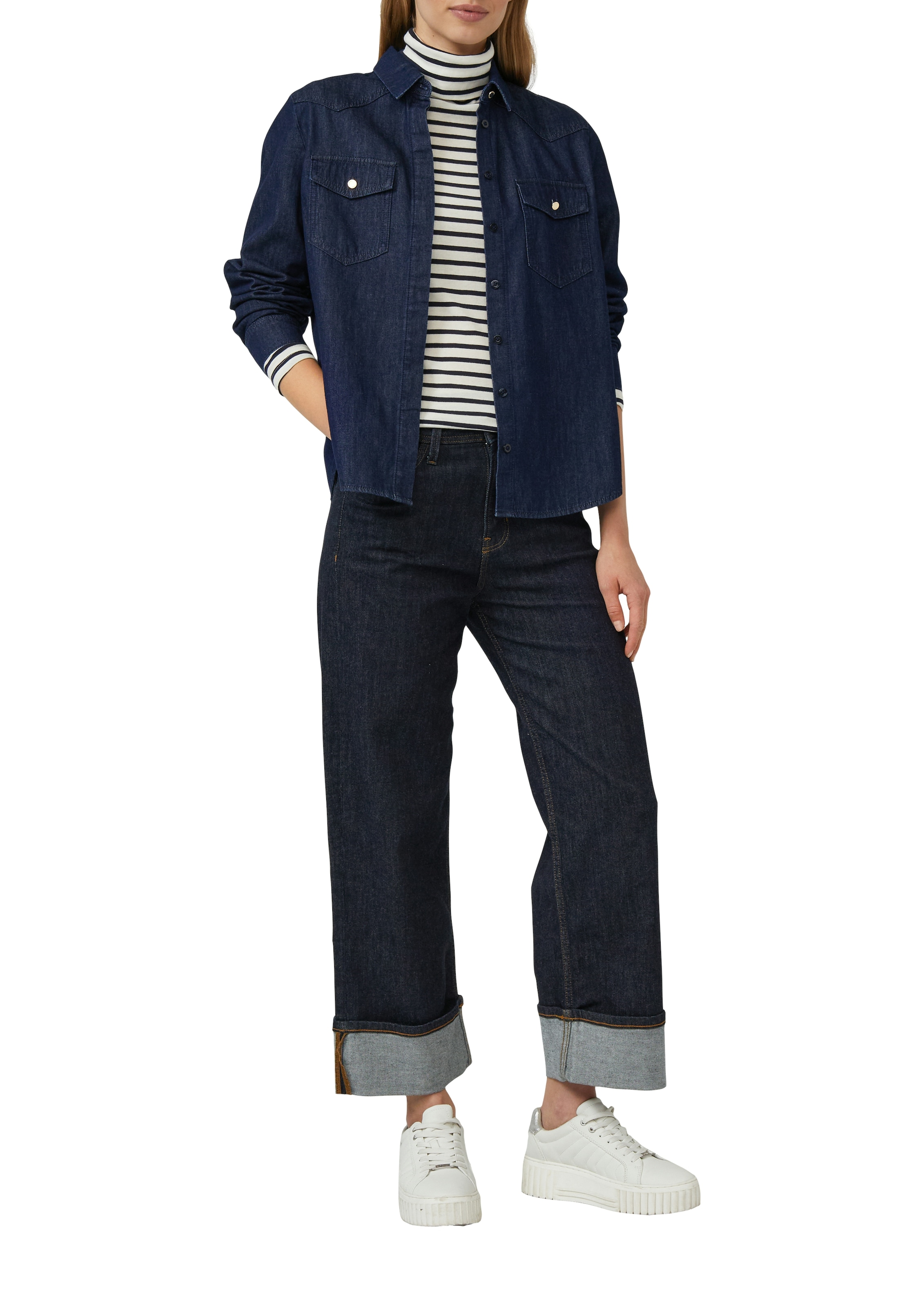 s.Oliver Rollkragenshirt, mit Streifen Muster