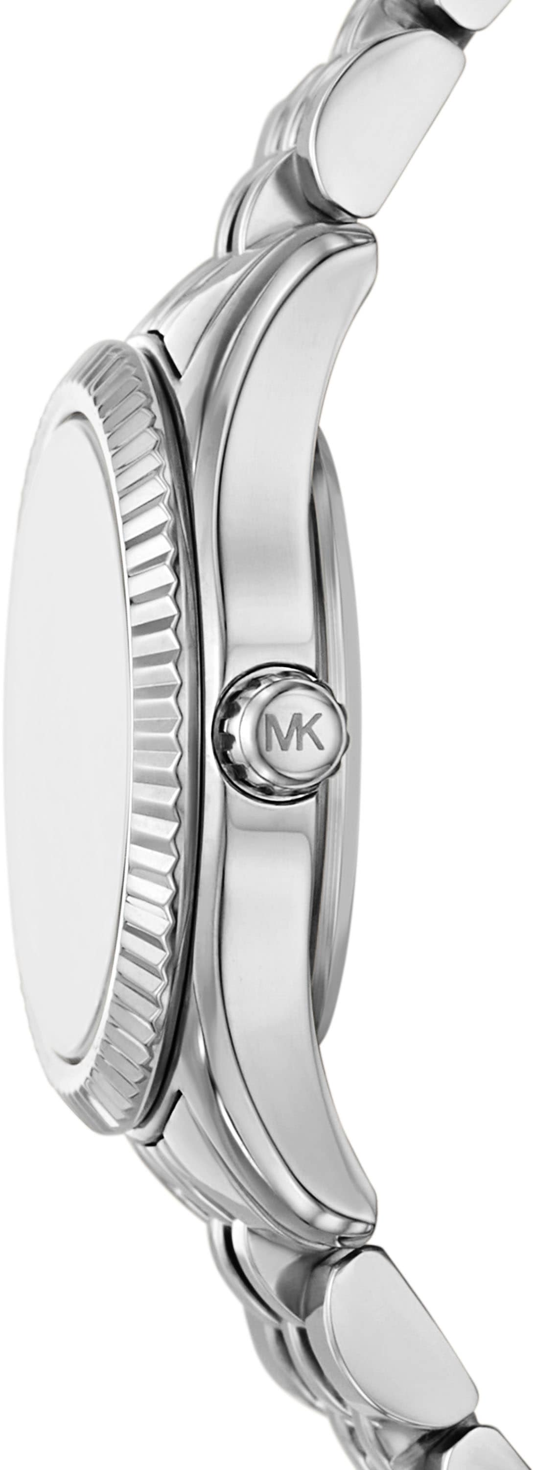 MICHAEL KORS Quarzuhr »PETITE LEXINGTON«, Armbanduhr, Damenuhr, Edelstahlarmband, analog, Glassteine