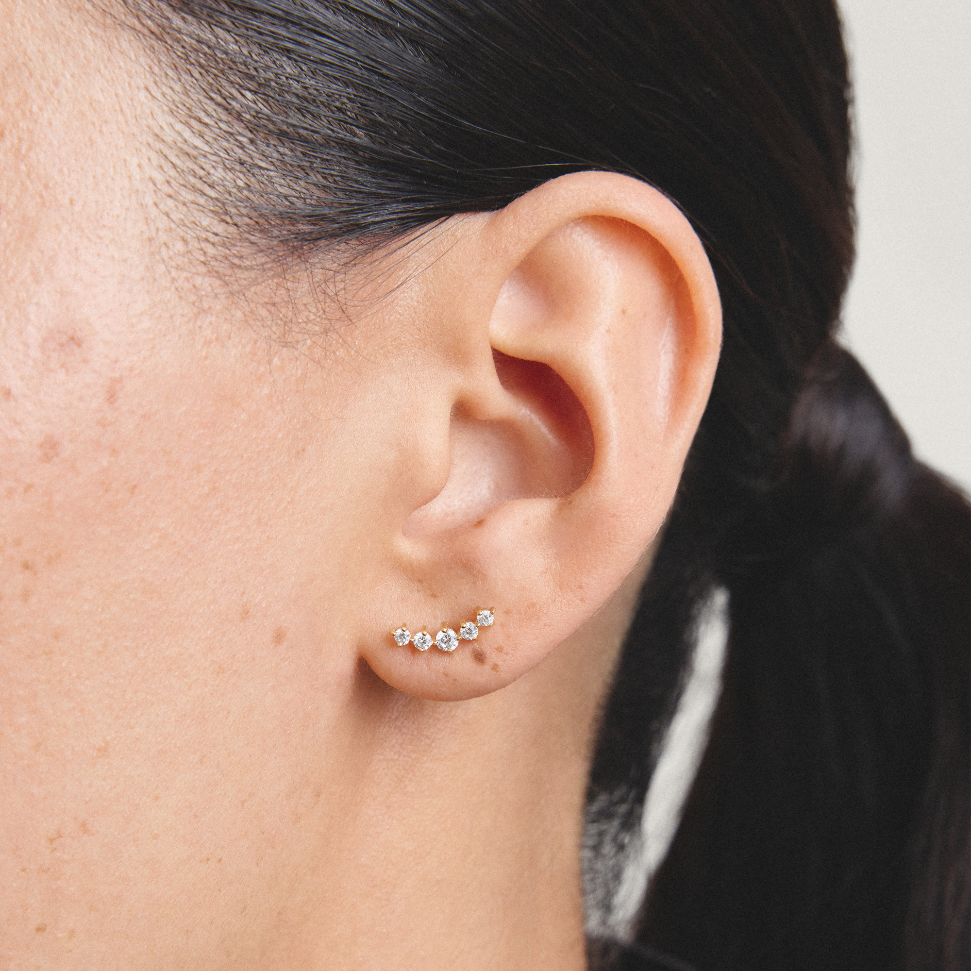 THOMAS SABO Paar Ohrstecker »gebogen, gelbgoldfarben« mit Zirkonia (synth.)