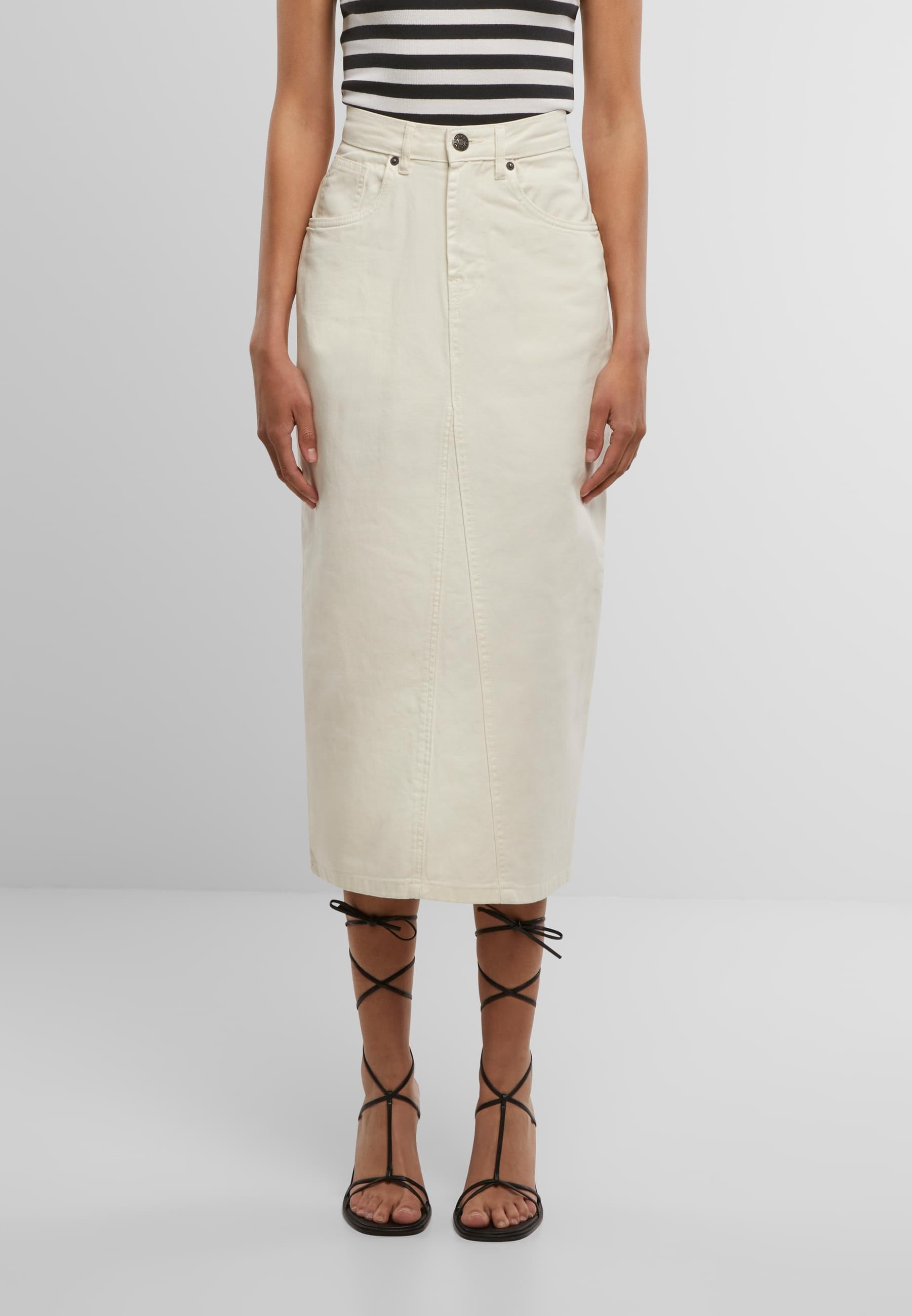 URBAN CLASSICS Sommerrock »Urban Classics Ladies Soft Denim Midi Skirt«, (1 tlg.)