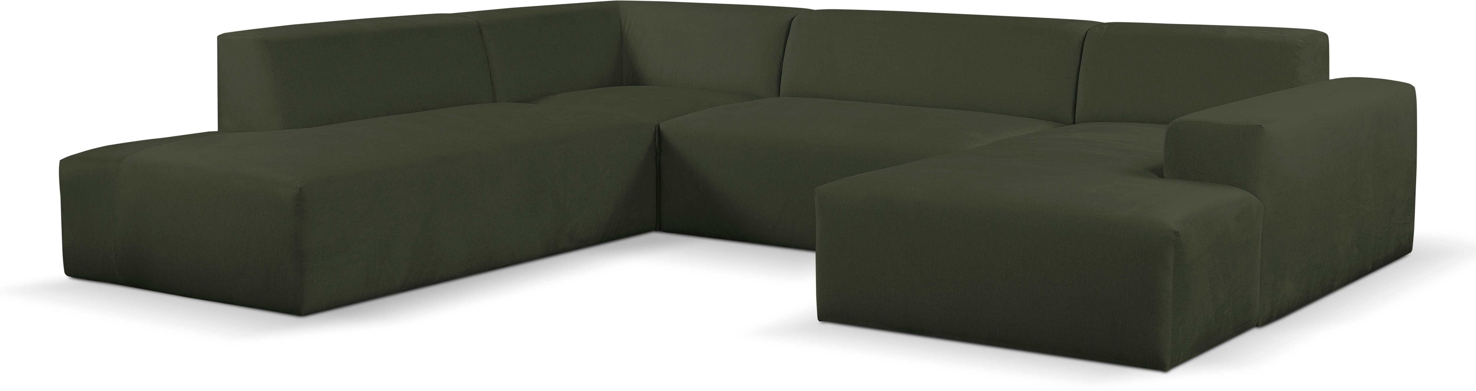 Thumbnail - WERK2 Wohnlandschaft "Zeus U-Form", Curvy Trend Wohnlandschaft mit urbaner Optik auch in weichem Cord