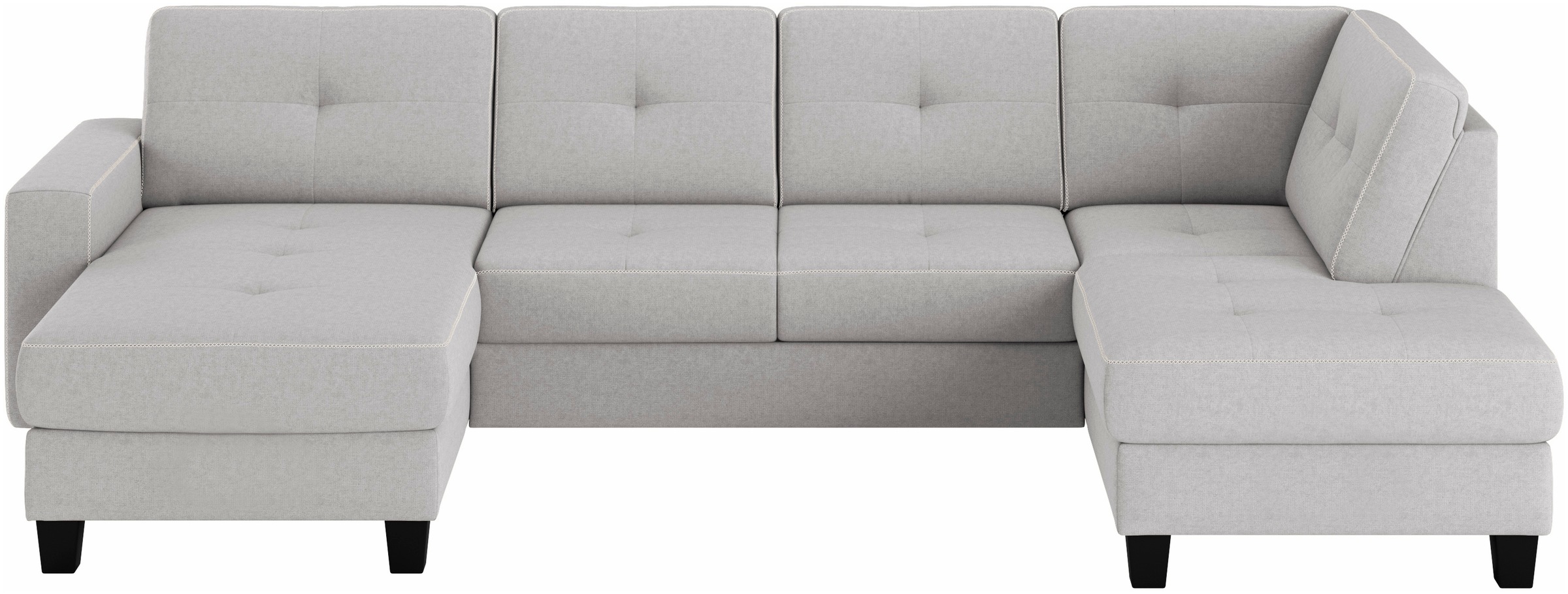 Places of Style Wohnlandschaft »Varese«, Kreuznaht in beige