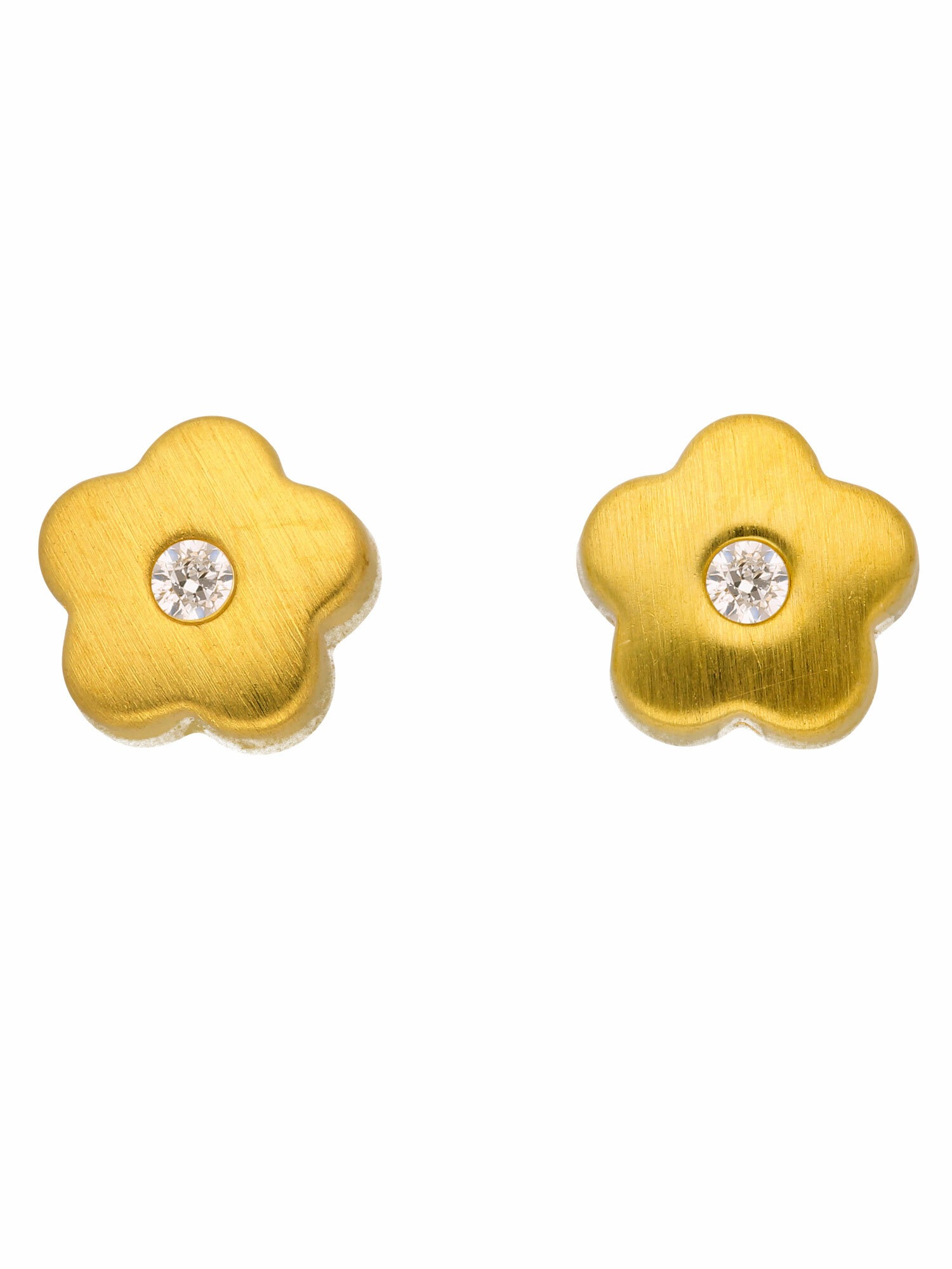 Adelia´s Paar Ohrhänger »333 Gold Ohrringe Ohrstecker Blüte mit Zirkonia«, mit Zirkonia Goldschmuck für Damen