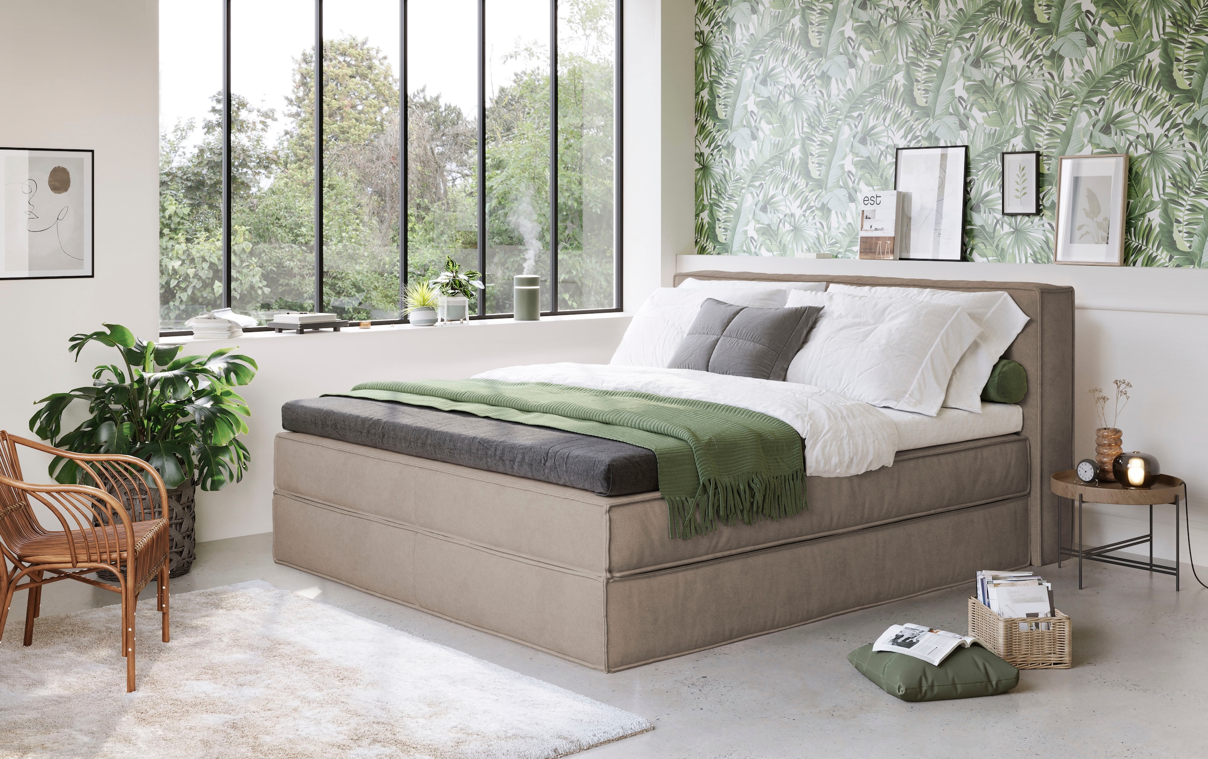LeGer Home by Lena Gercke Boxspringbett "Addyson", (Härtegrade H2, H3 und H günstig online kaufen