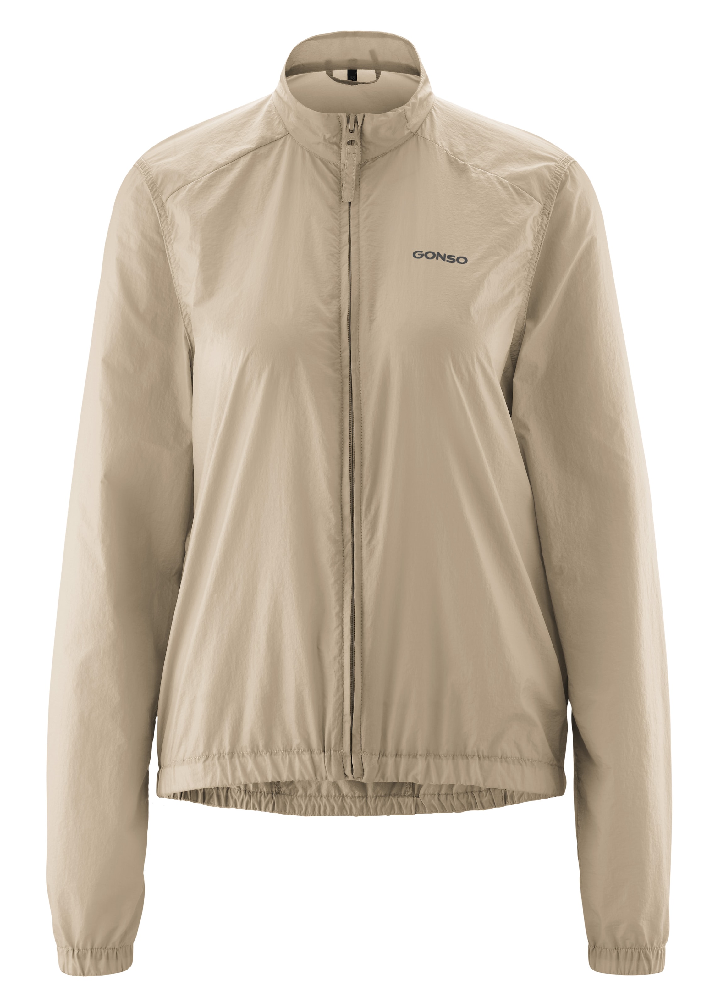 Windbreaker GONSO "Adventure Jacket Wind W", Damen, Gr. 36, cream, 90% Polyamid, 10% Polyester, Jacken Windbreaker, Damen Windjacke, leichte u. winddichte Fahrradjacke, geringes Packmaß