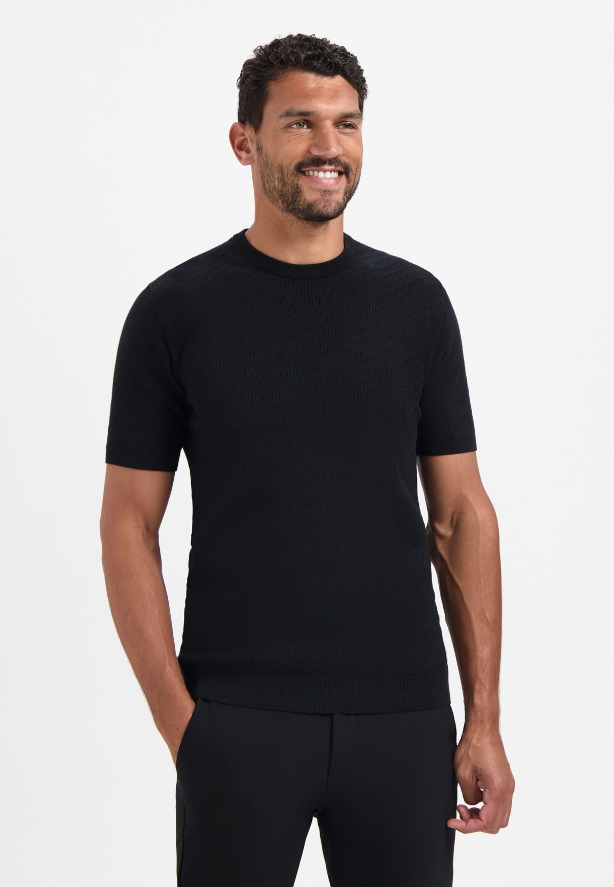NO EXCESS T-Shirt "No Excess Gestricktes T-Shirt" günstig online kaufen