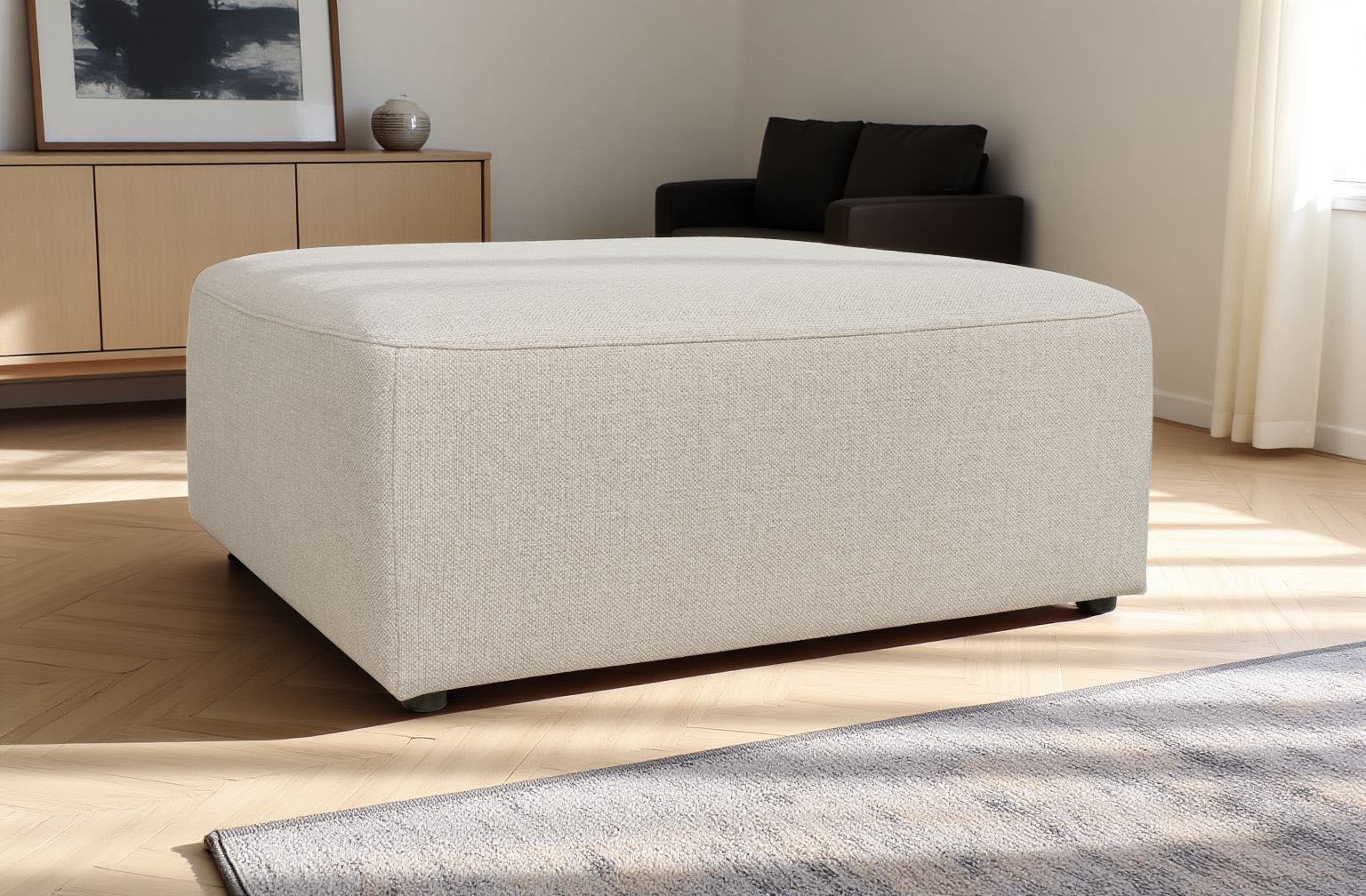 INOSIGN Polsterhocker »Koa, Hocker, passend zur Modulserie KOA«, in Webstoff, weicher Lounge-Sitzkomfort