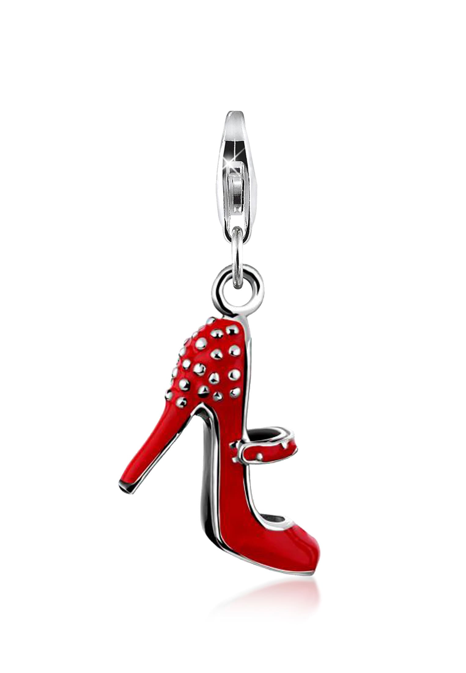 Nenalina Charm-Einhänger »High Heel Anhänger Stiletto Emaille Rot 925 Silber«