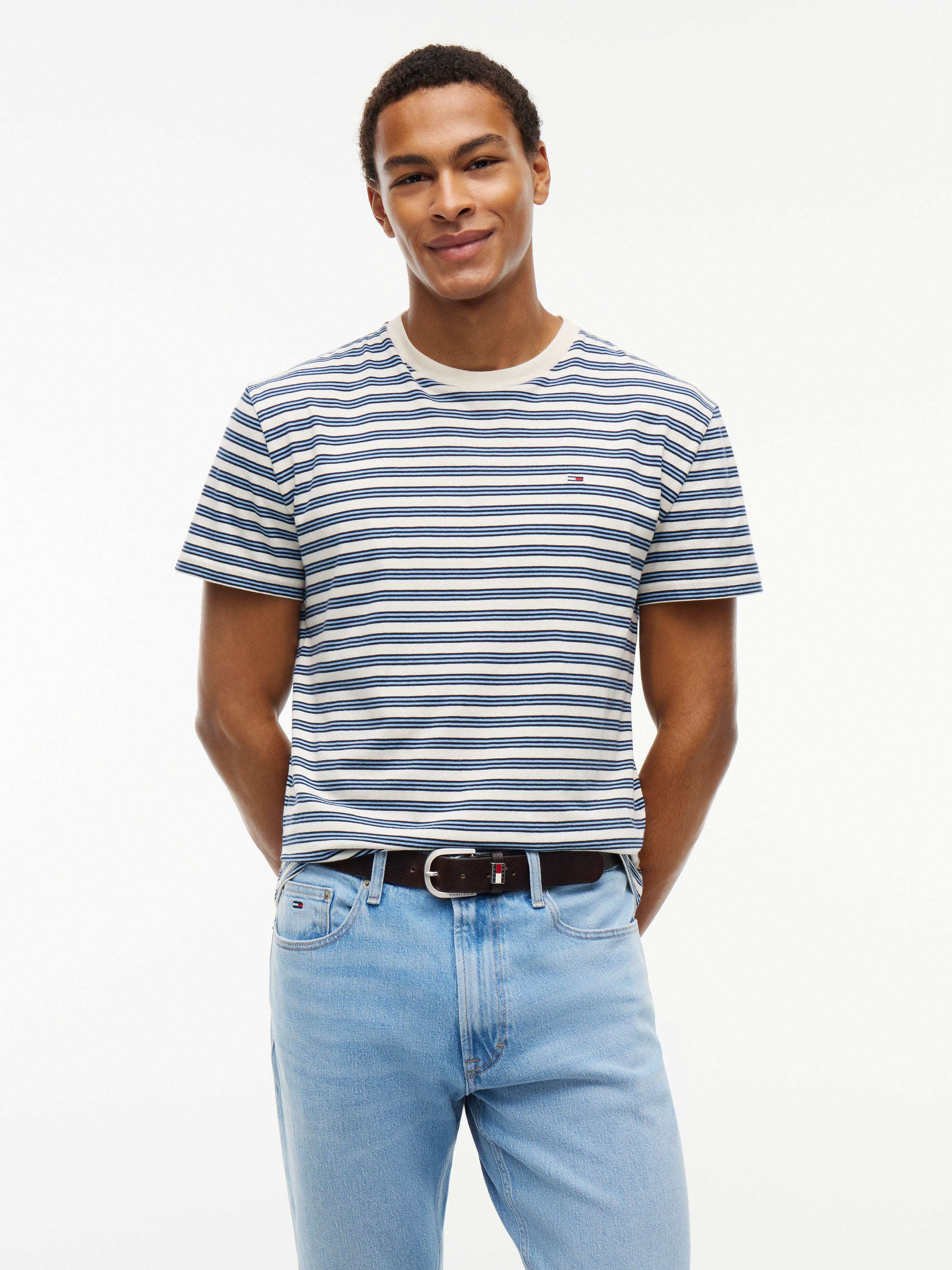 Tommy Jeans Ledergürtel »TJM RYAN 3.5« Größenverstellbar mit genarbtem Finish