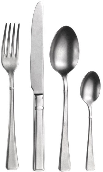 PINTINOX Besteck-Set "Leonardo" Optik stonewashed
