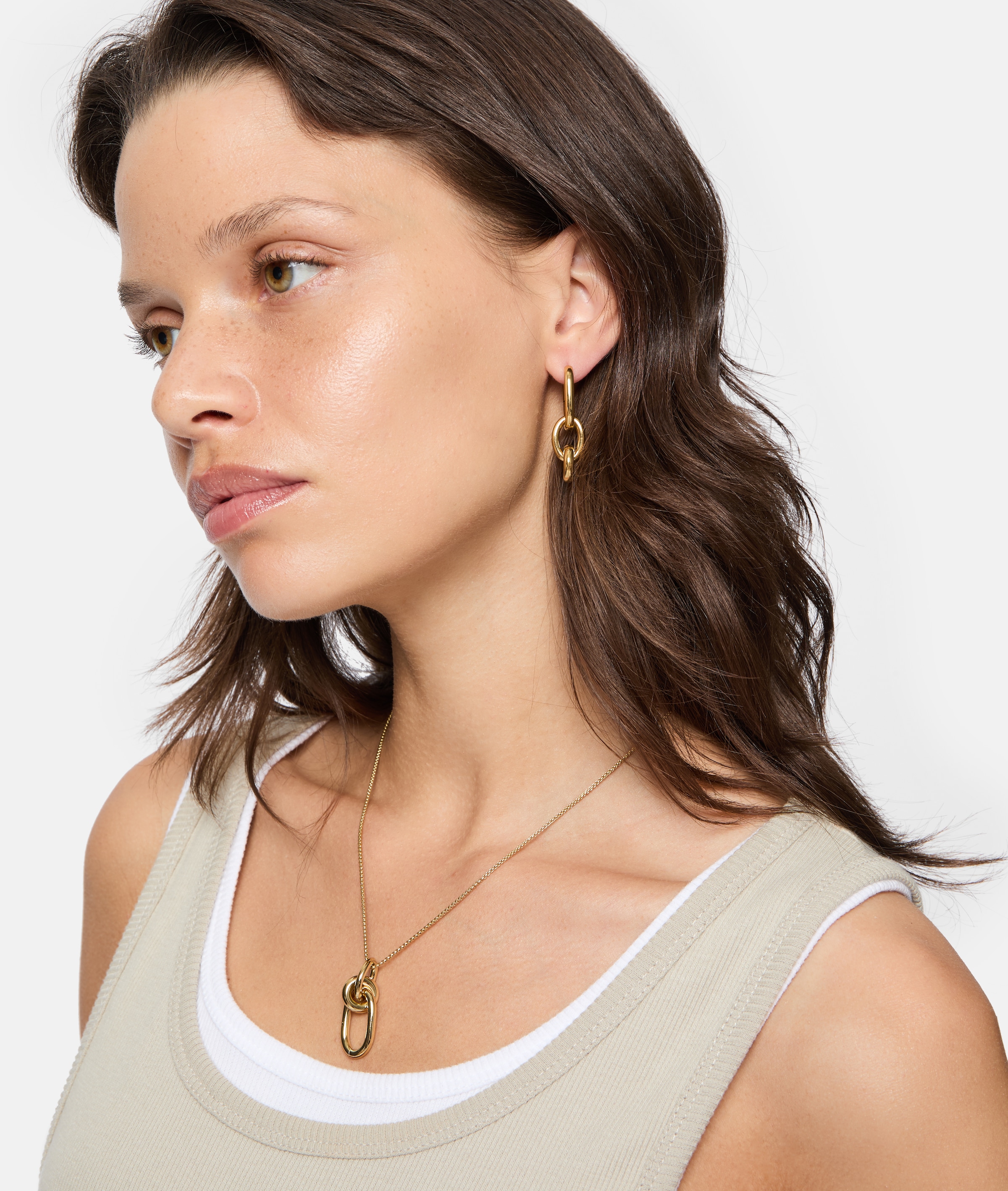 Liebeskind Berlin Paar Creolen »Schmuck Geschenk Edelstahl Ohrringe Modern Knot«, Einhänger abnehmbar