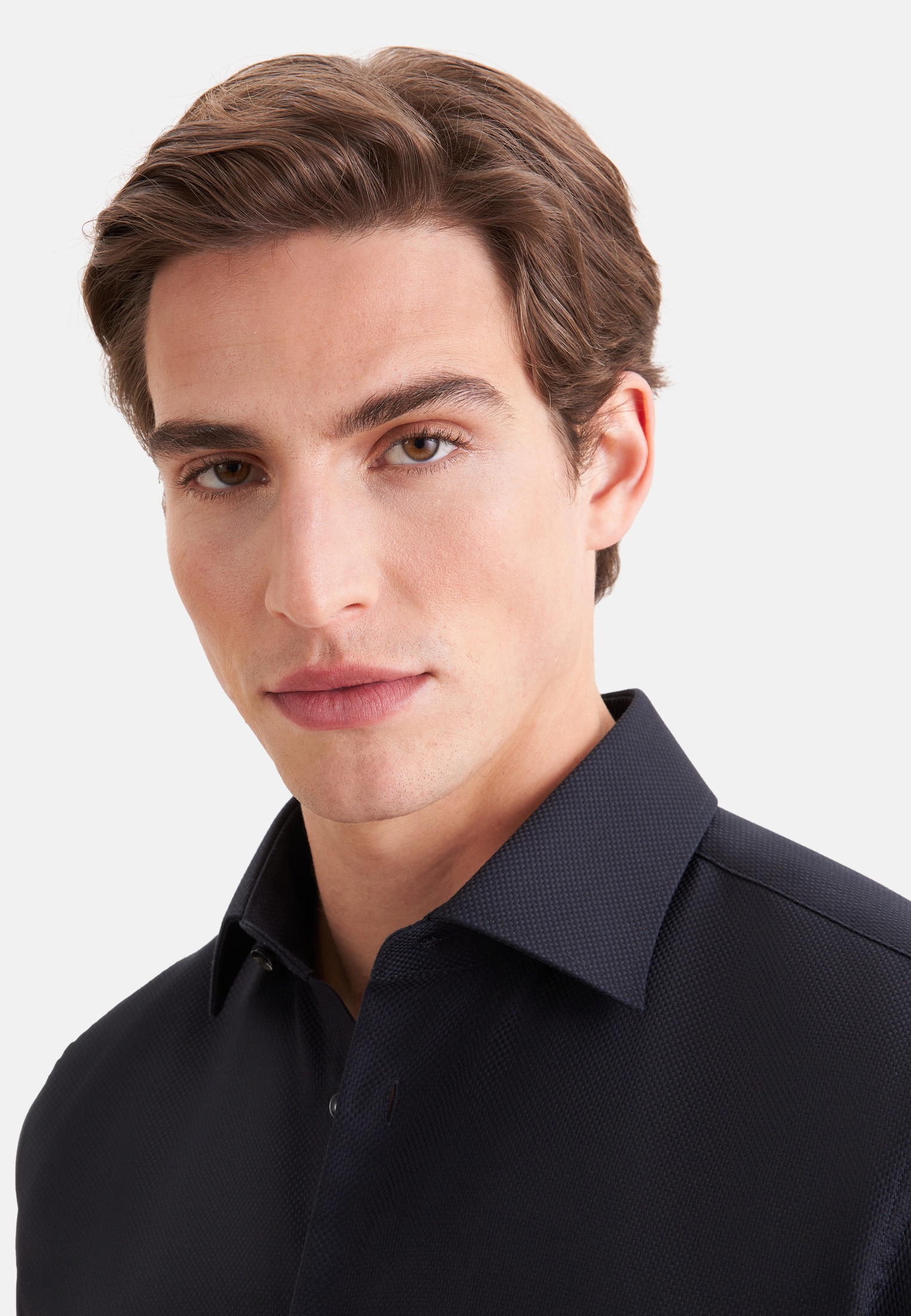 seidensticker Businesshemd »Schwarze Rose« Slim 1/1 Kentkragen Struktur