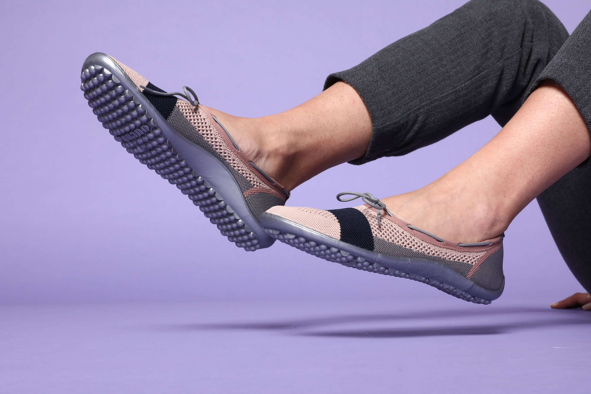 Leguano Barfußschuh »STLYE«, Ballerina, Slipper, Bequemschuh mit Schleife