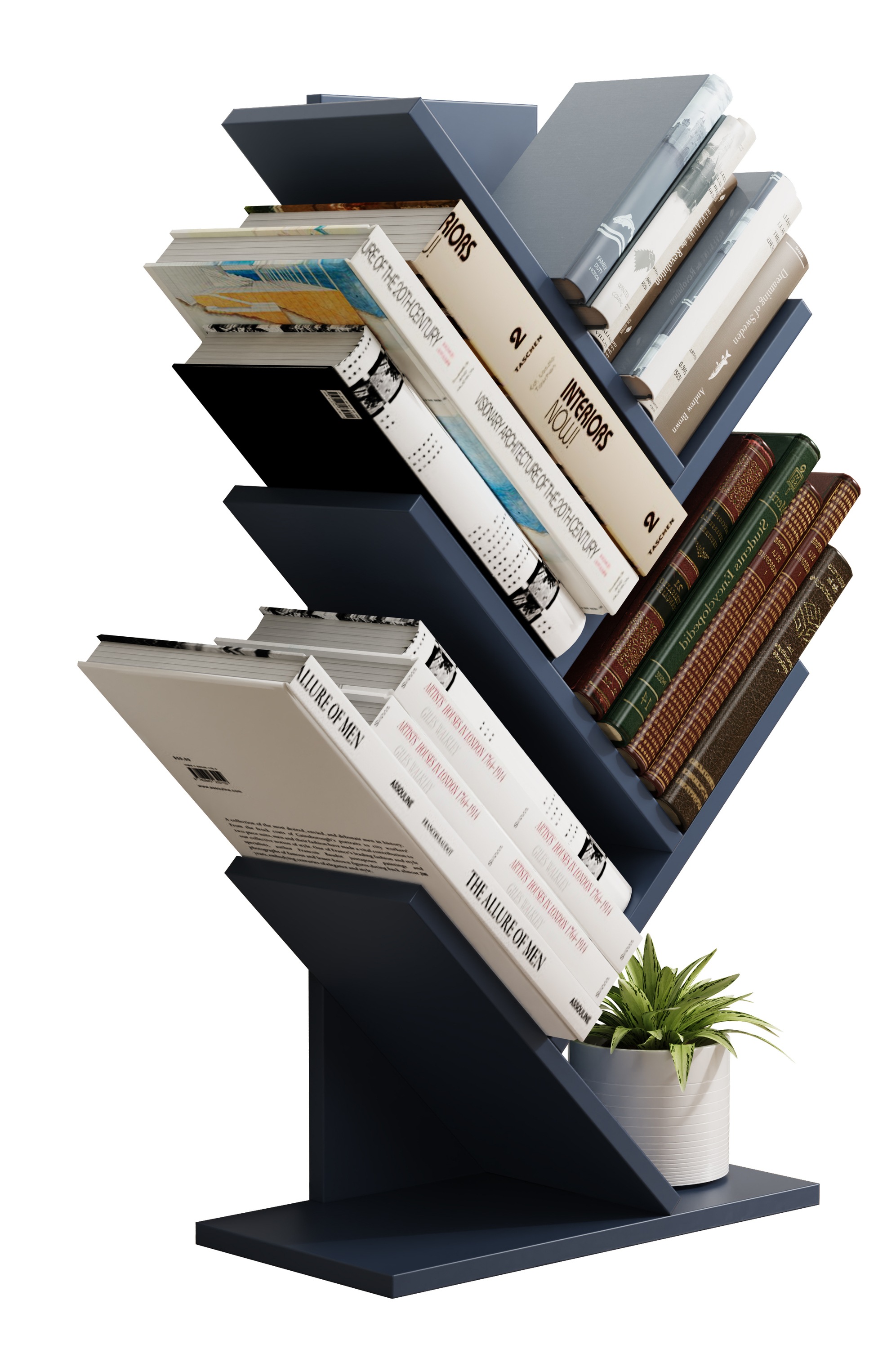 Standregal VCM, B:40cm T:20cmanthrazit, Wohnzimmer, Regale, "Holz Aufbewahrung Stand Regal Bücher Nulis L"