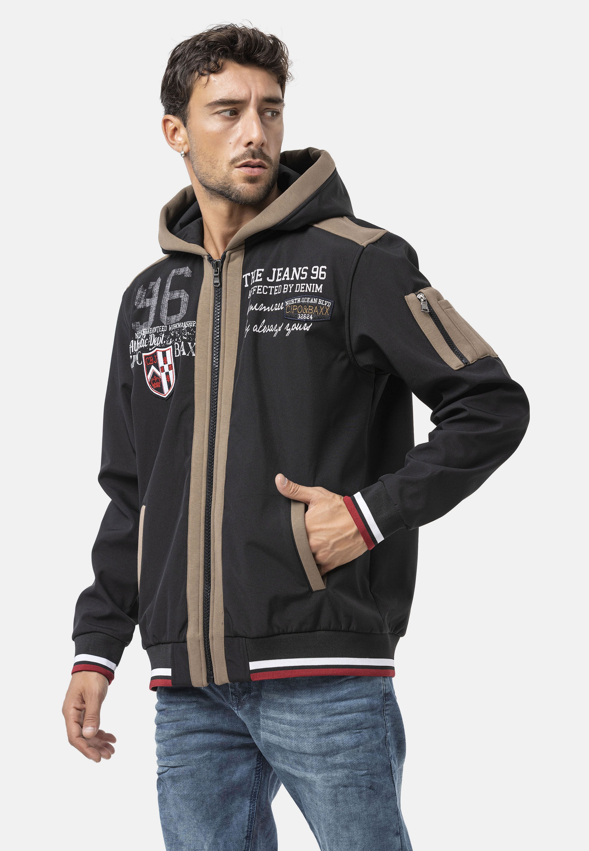 Cipo & Baxx Sweatjacke »Sweatjacke« 1 tlg. mit Kaputze