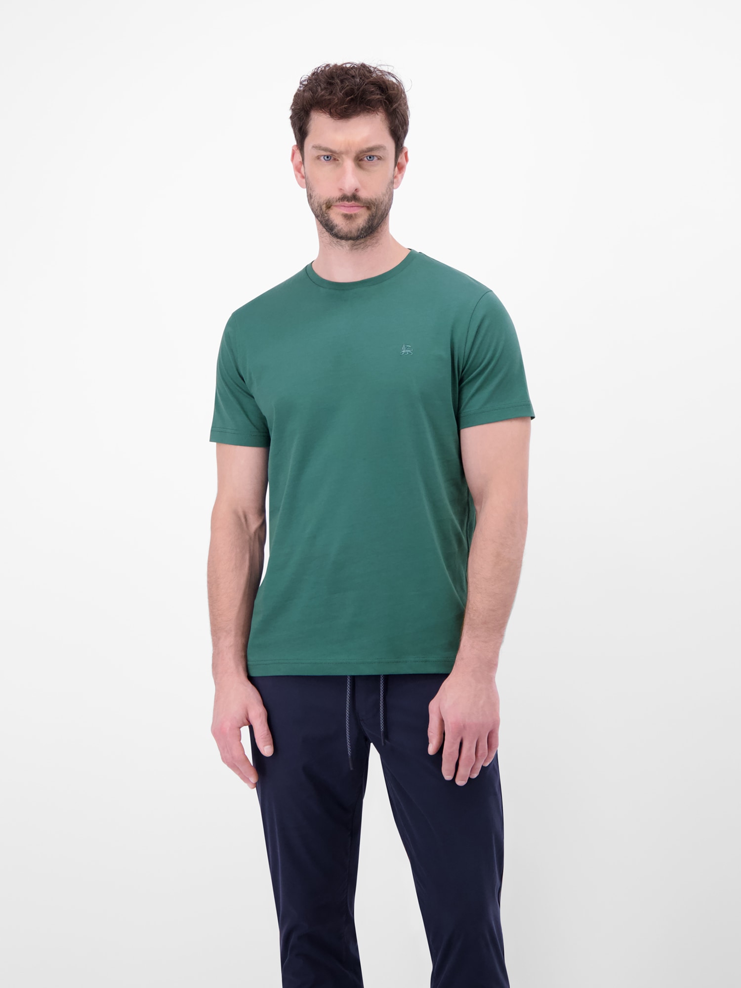 LERROS 1100000002199 "Rundhals T-Shirt aus Baumwolle" 100% Baumwolle, einfarbig, angenehmer Tragekomfort