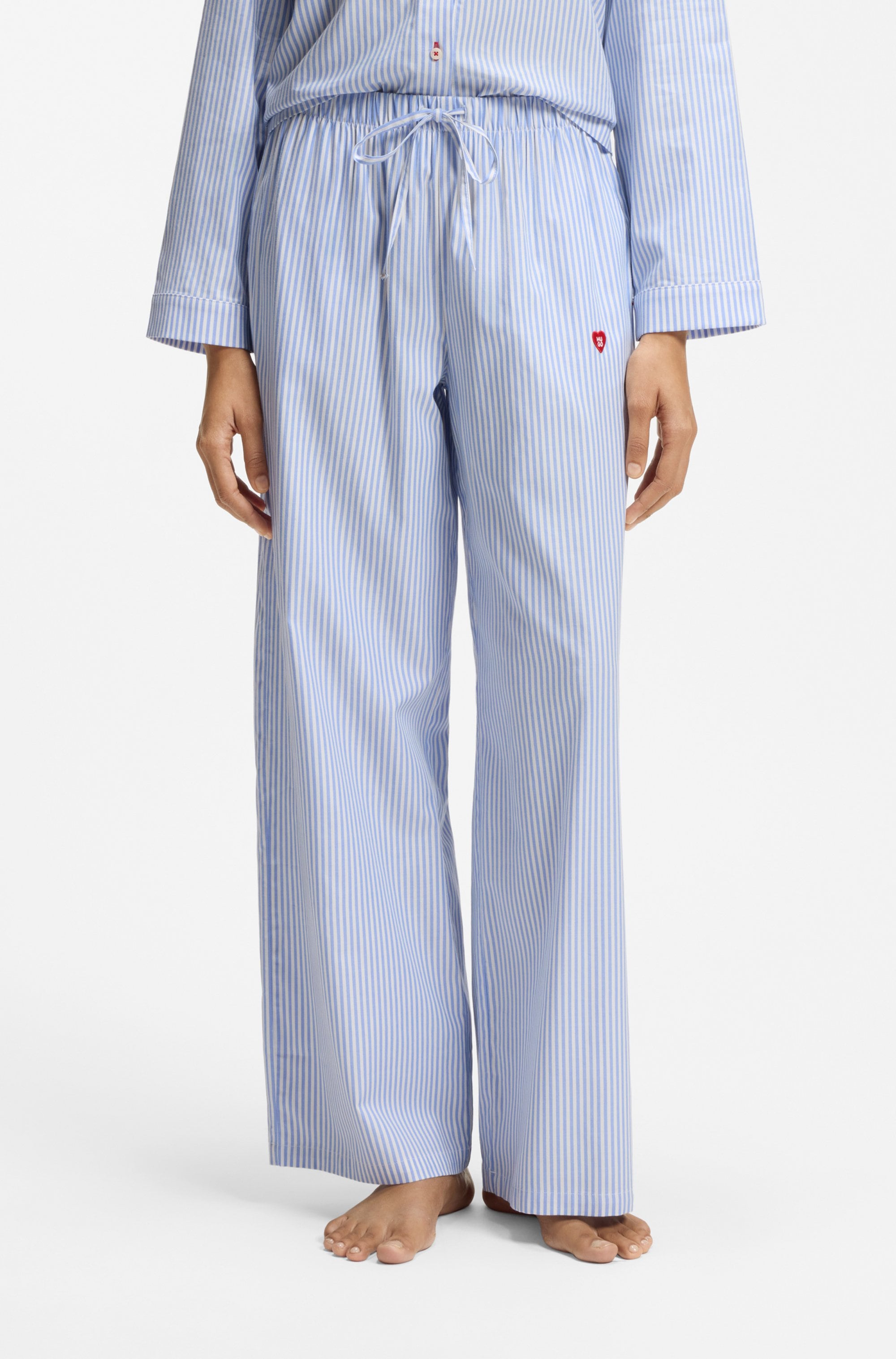 HUGO Underwear Pyjamahose "DREEM" aus Baumwoll-Mix mit Herz-Logo