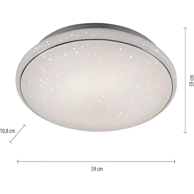 Leuchten Direkt Deckenleuchte »JUPITER«, 1 flammig-flammig, CCT -  Farbtemperaturregelung, dimmbar über Fernbedienung, Ø 59 cm | BAUR