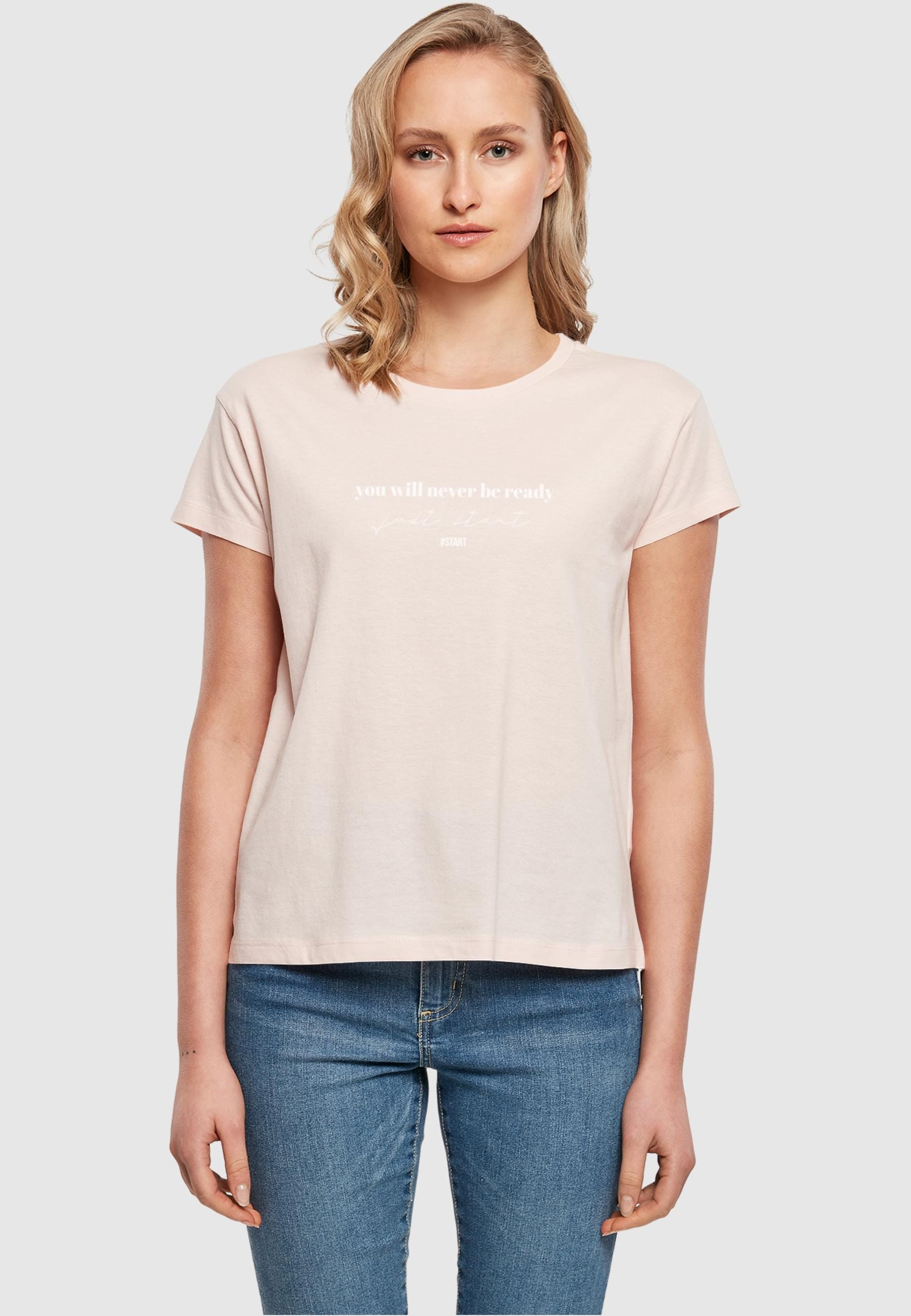 Merchcode T-Shirt »Merchcode Damen Ladies Just Start Box Tee«, (1 tlg.)