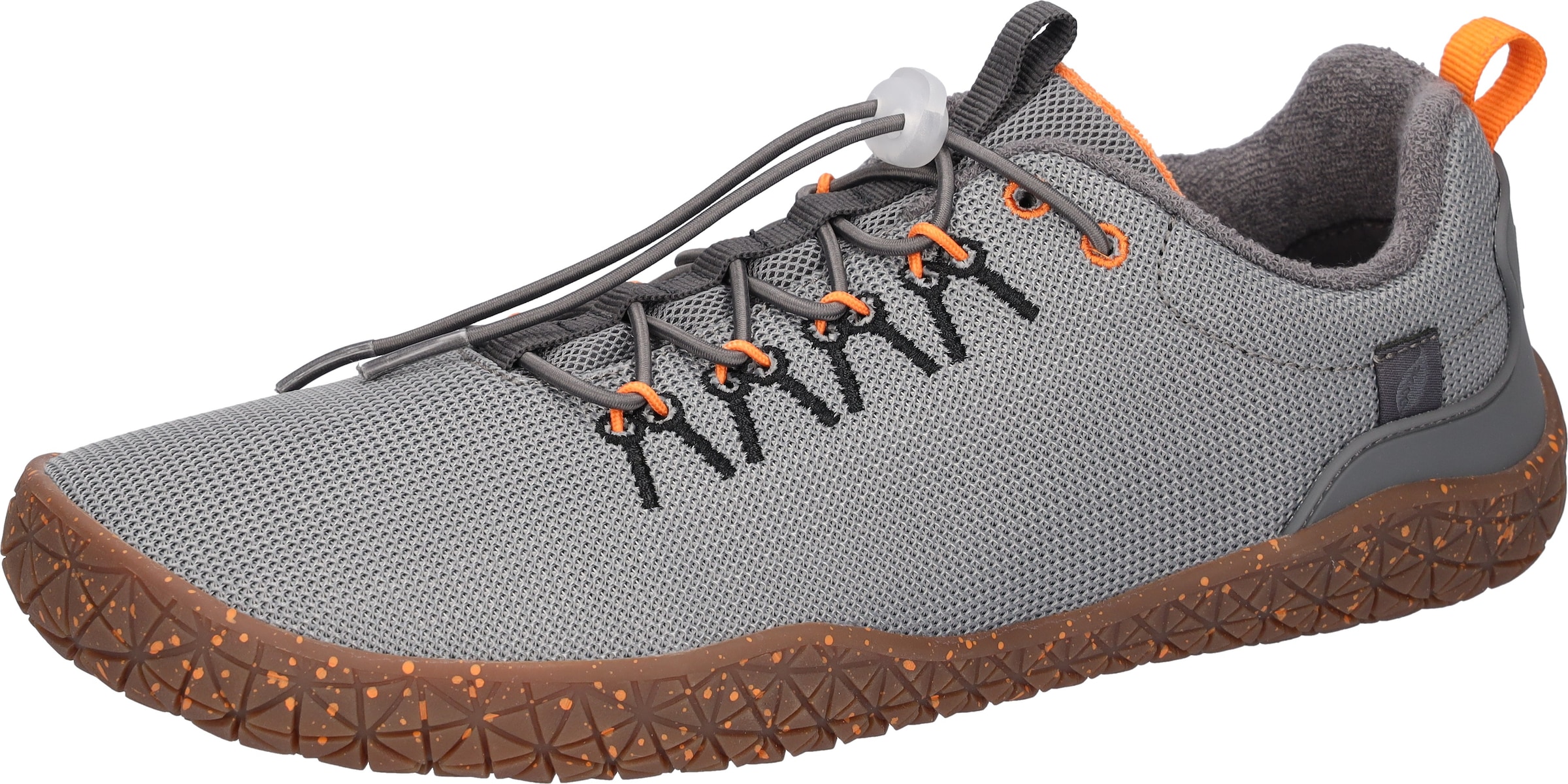 Barfußschuh WALDLÄUFER "H-BORIS", Gr. 11,5 (46,5), dunkelgrau, Synthetik, Textil, unifarben, Schuhe Barfußschuh, Schlupfschuh, Sneaker, Sommerschuh in Komfortweite H (= sehr weit)