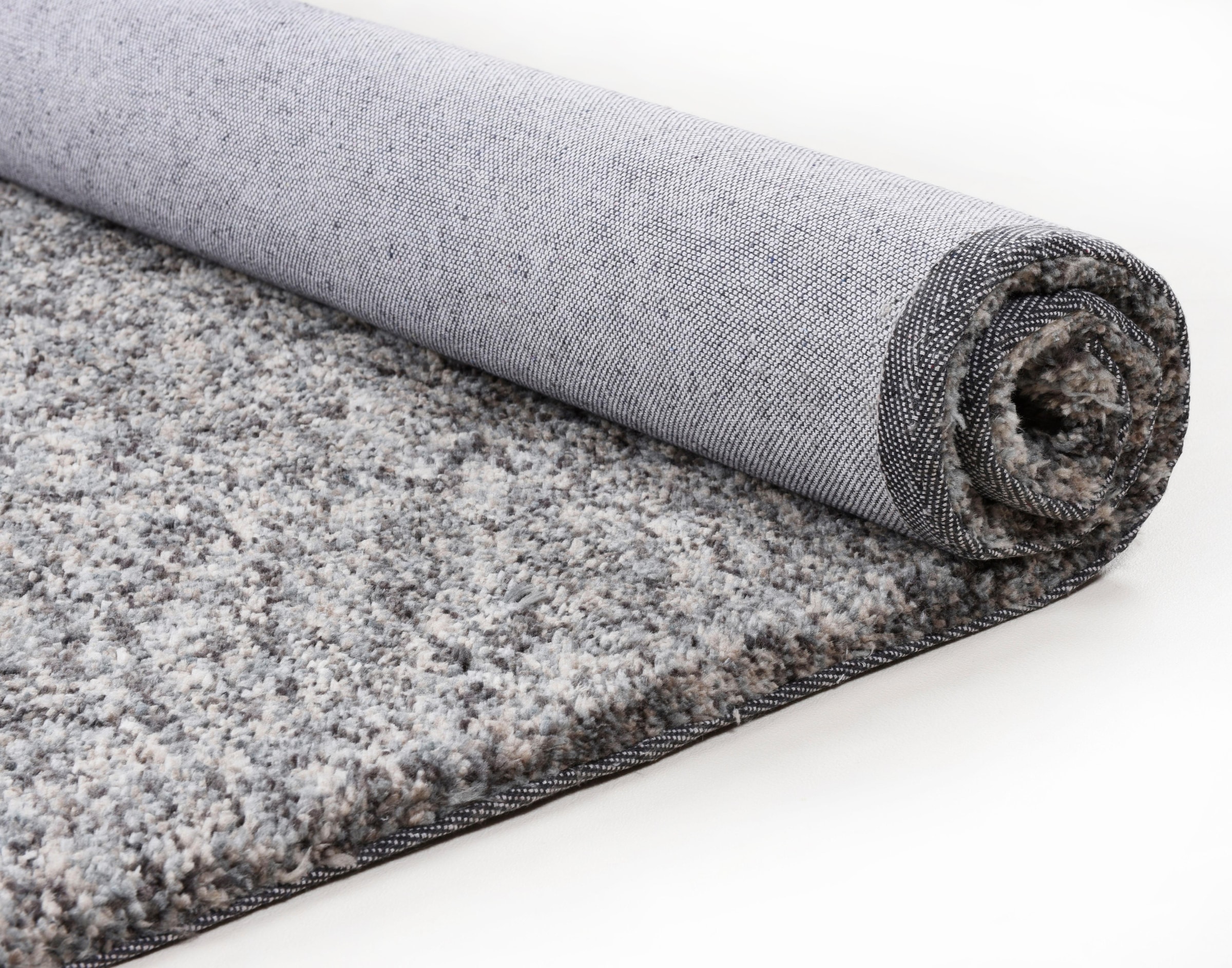 Teppich GINO FALCONE "Roberto Uni" Gr. 31, grau (anthrazit), B:140cm H:20mm L:200cm, Kunstfaser, Teppiche, Teppich, meliert, besonders weich durch Microfaser 3