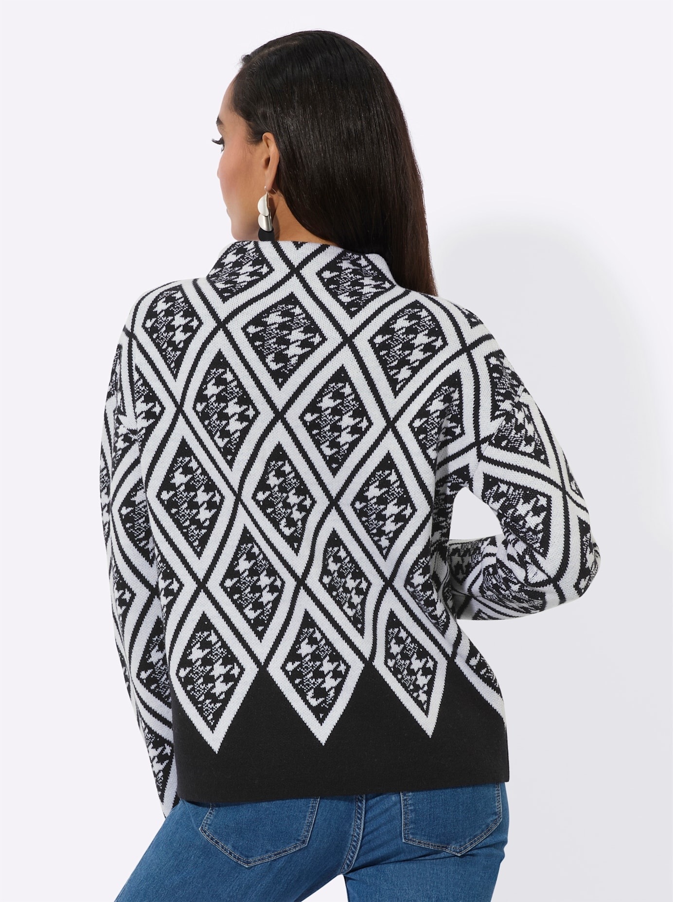 Thumbnail - creation L Stehkragenpullover "Jacquard-Pullover"