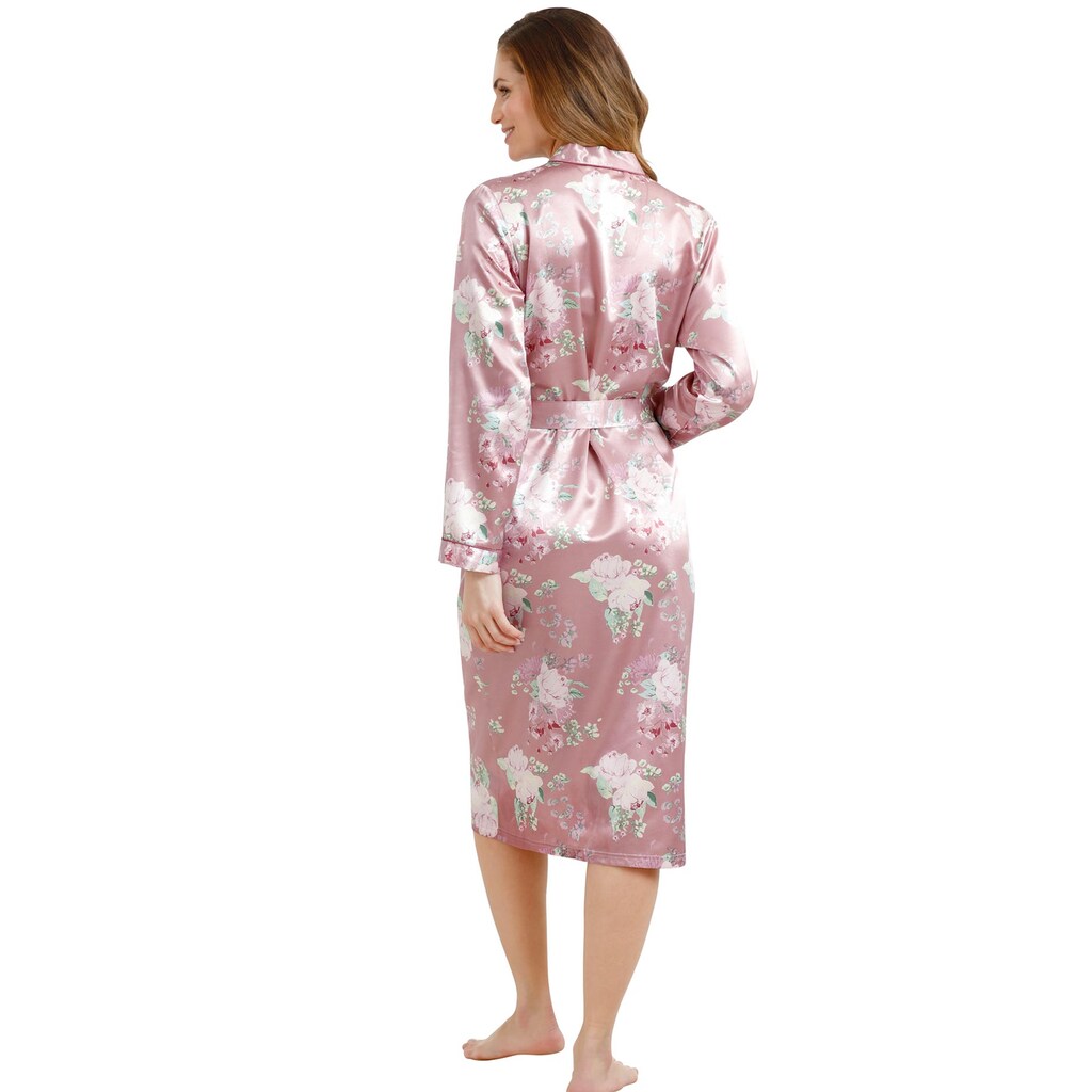Damenmode Klassische Mode wäschepur Morgenmantel rosenholz