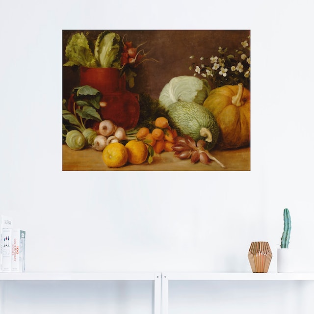 Artland Wandbild »Bodegon (Gemüse-Stillleben). Um 1884-90«, Arrangements, (1  St.), als Leinwandbild, Wandaufkleber oder Poster in versch. Größen  bestellen | BAUR