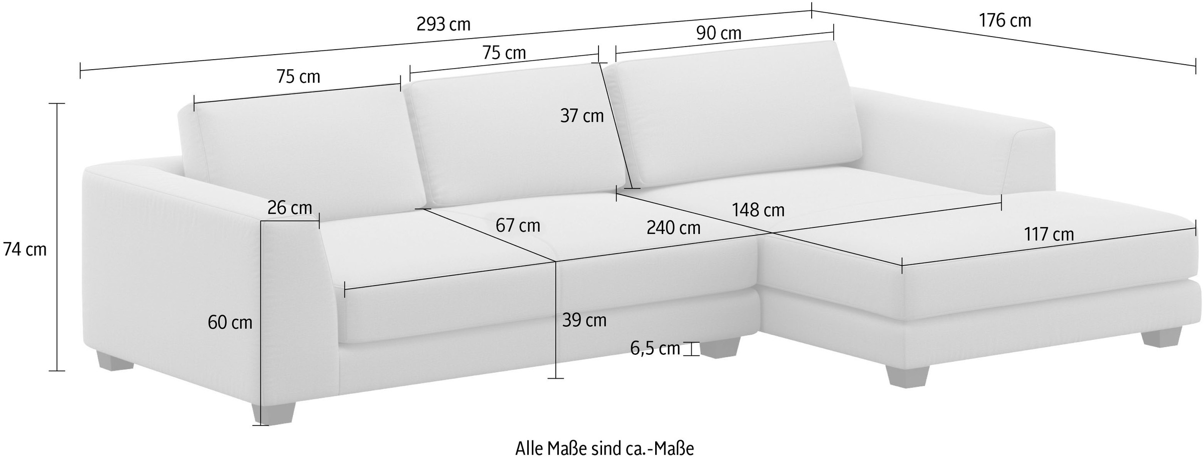 machalke® Ecksofa »atoll, L-Form«