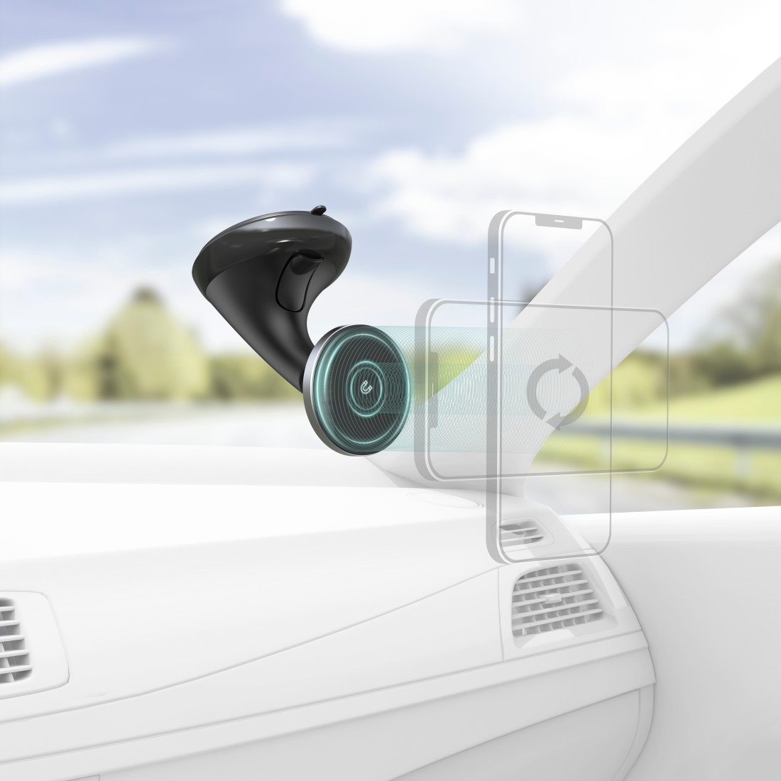 Hama Smartphone-Halterung »Auto Handyhalterung Easy Snap mit Saugnapf,  360° drehbar, universal«
