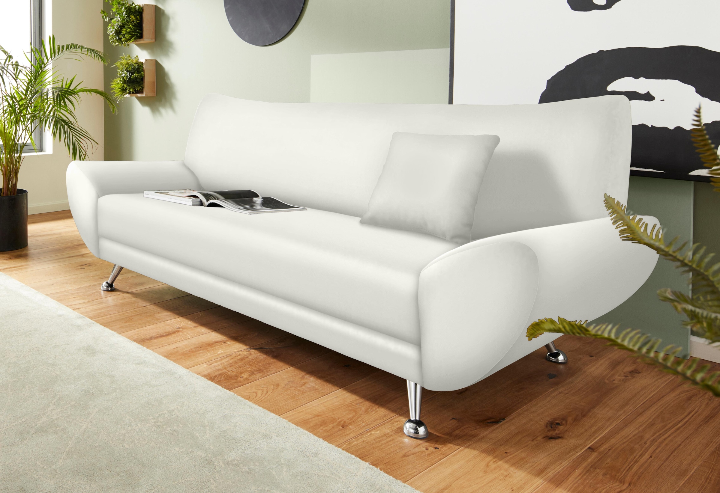 Home affaire 3-Sitzer "Saltare elegant & komfortabel, toller Designfuß, beq günstig online kaufen