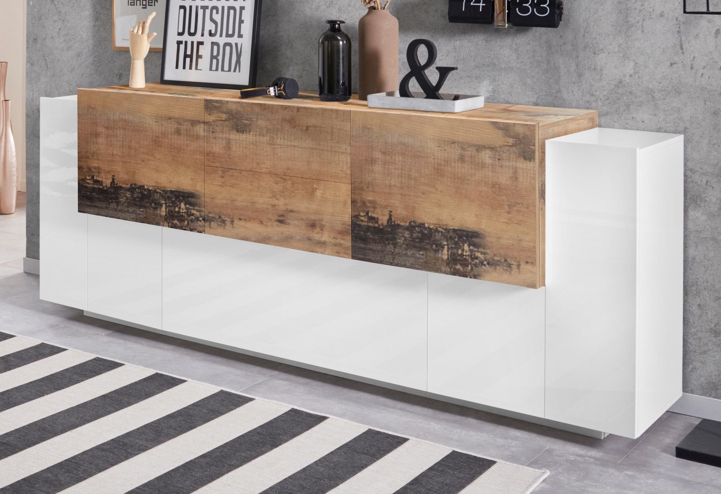 INOSIGN Sideboard "Coro, Kommode, Schrank, Kredenz, grifflos mit Einlegeböd günstig online kaufen