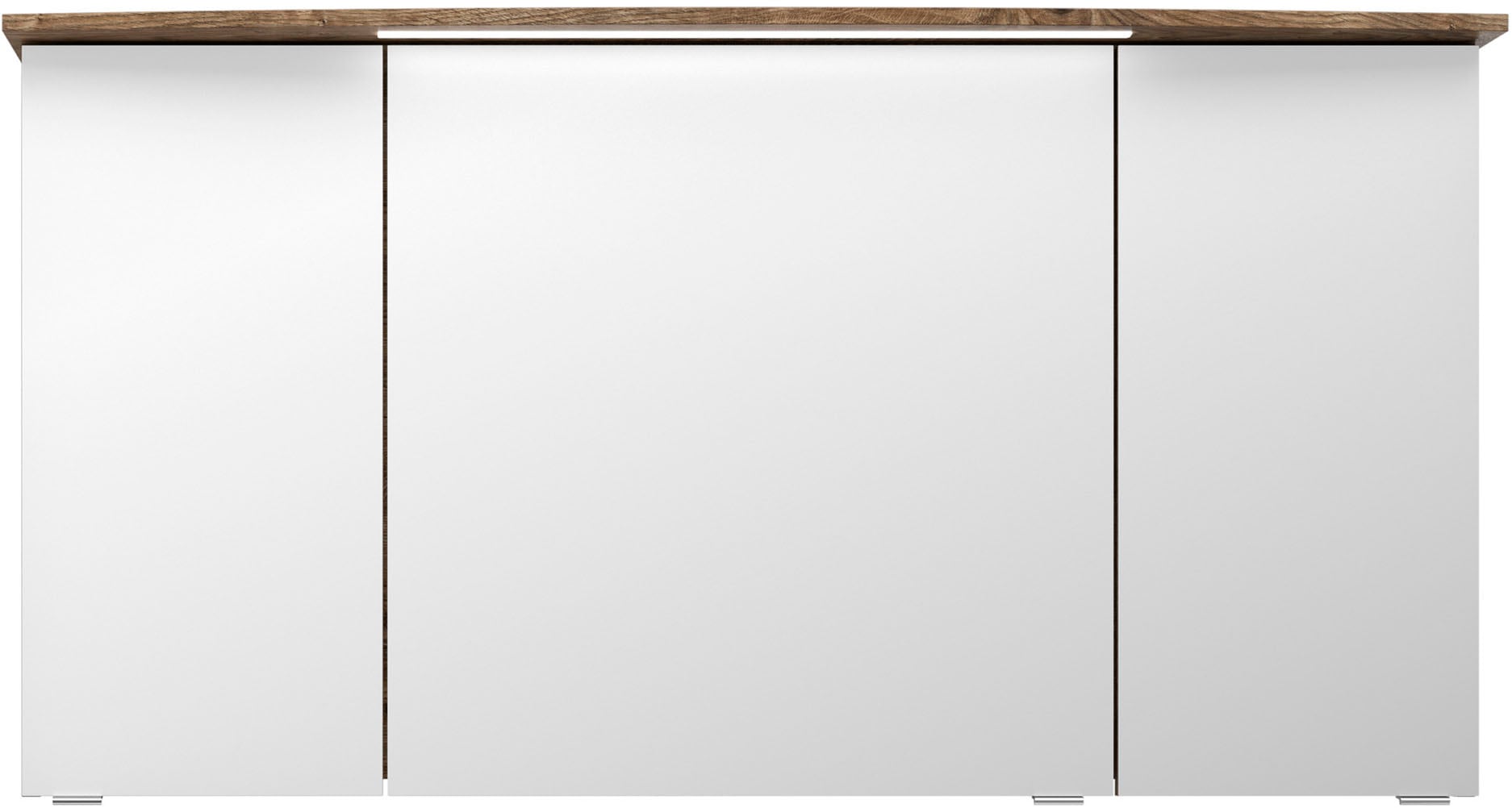 Saphir Badezimmerspiegelschrank "Serie 4010 Badezimmer-Spiegelschrank inkl. LED-Beleuchtung im Kranz", Badschrank 142 cm