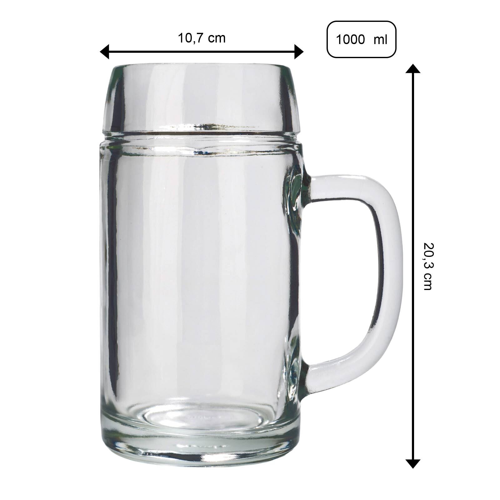 Stölzle Bierkrug »Maßkrug STYRIA 1000 ml 6er Set transparent«