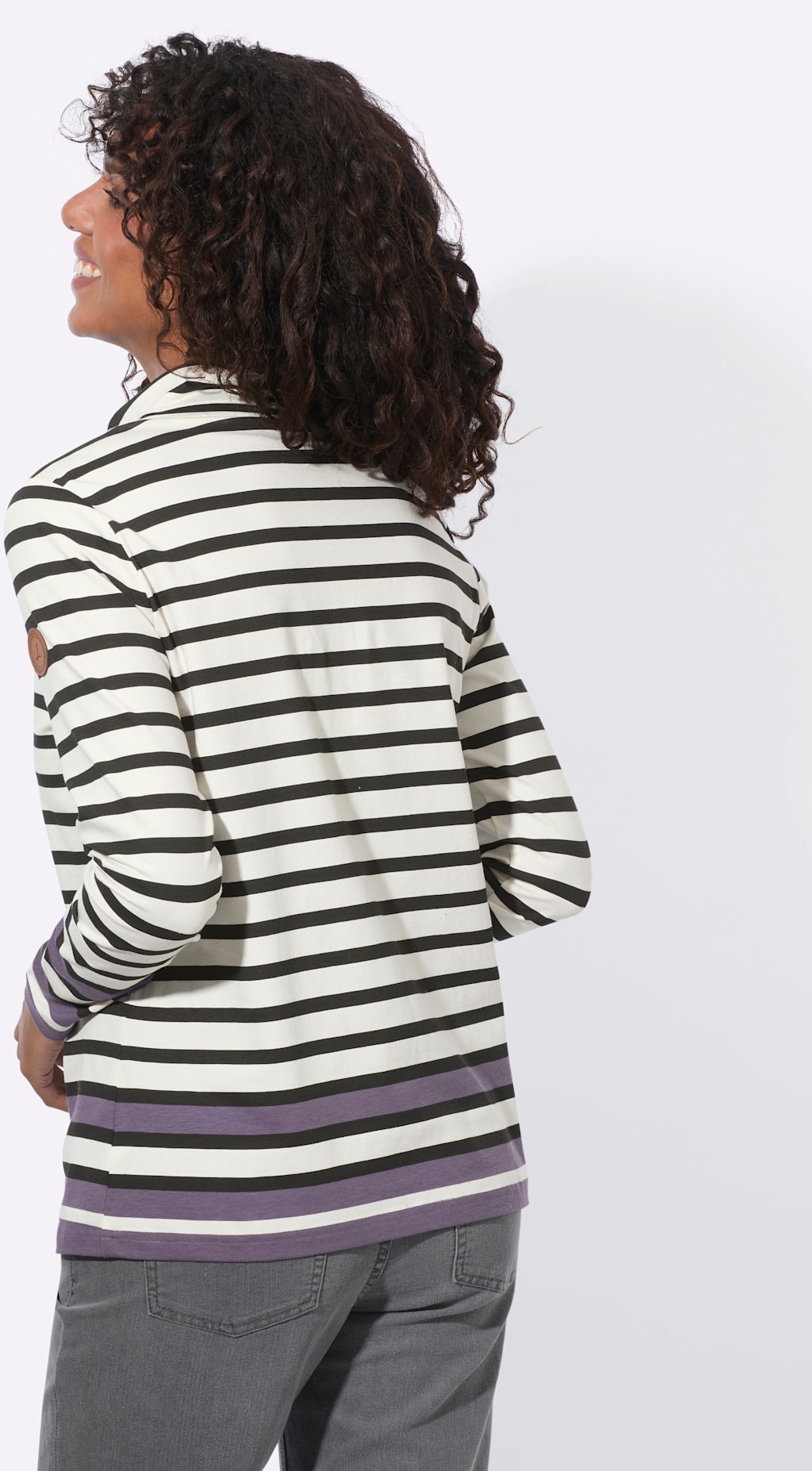 Casual Looks Rollkragenshirt »Ringelshirt« 1