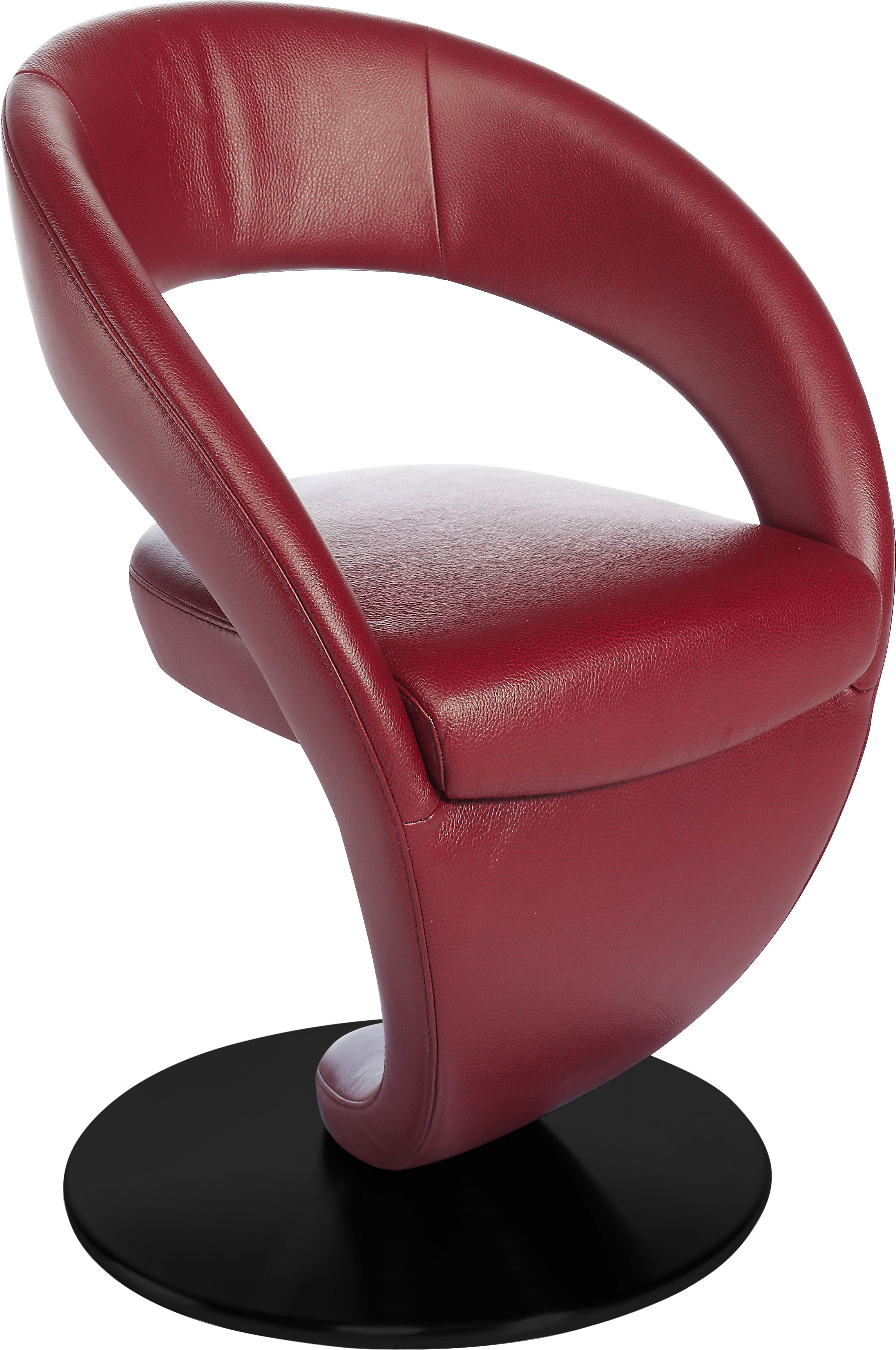 K+W Komfort & Wohnen Esszimmerstuhl "Wave, Drehstuhl" () Design-Drehstuhl, schwarzer Drehteller
