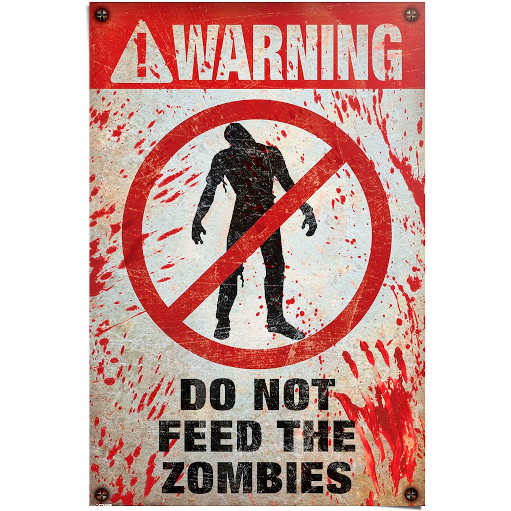 Reinders! Poster »Warning! Do Not Feed The Zombies«, (1 St.)