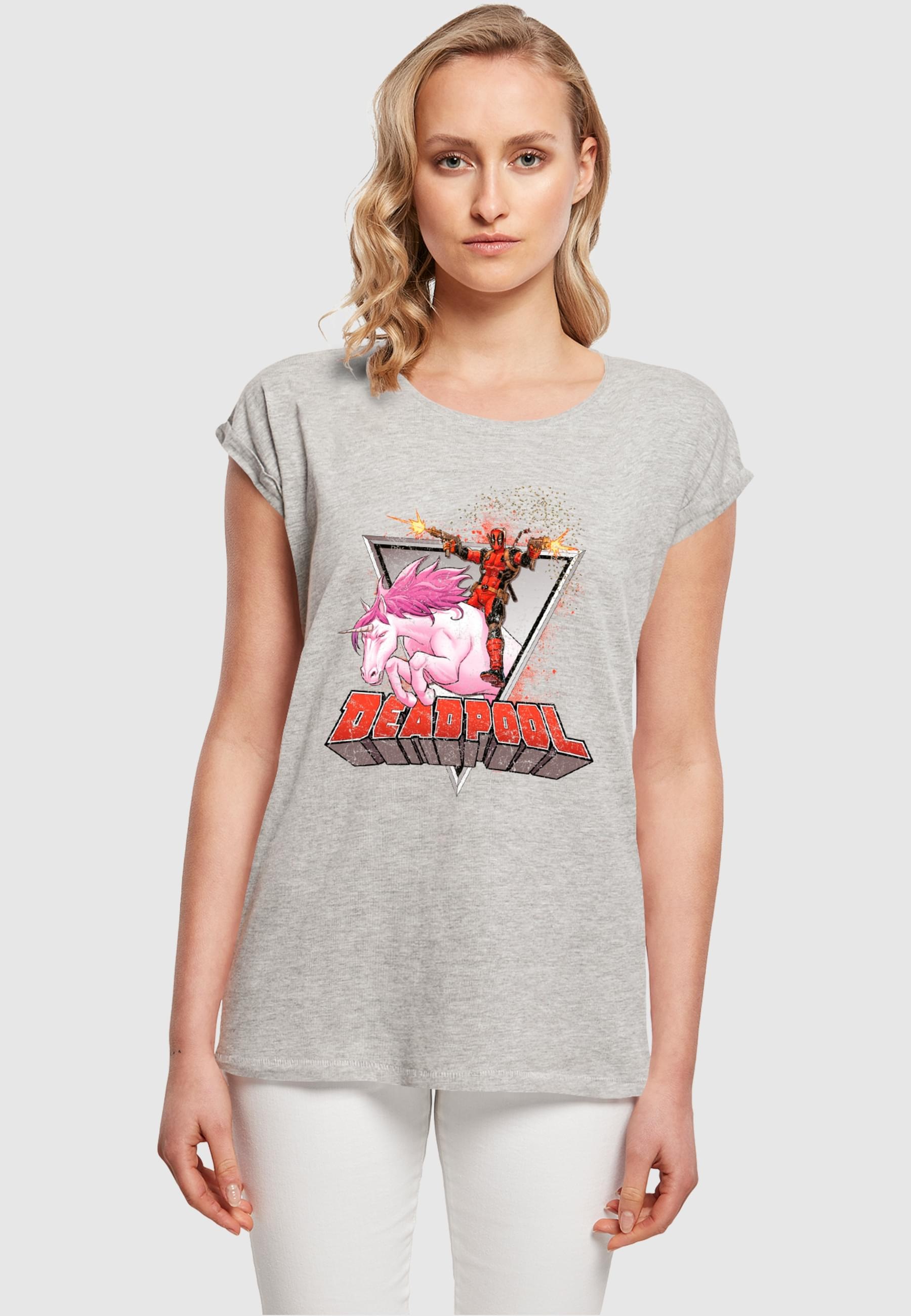 ABSOLUTE CULT T-Shirt »ABSOLUTE CULT Damen Ladies Deadpool - Rides a Unicorn T-Shirt«, (1 tlg.)