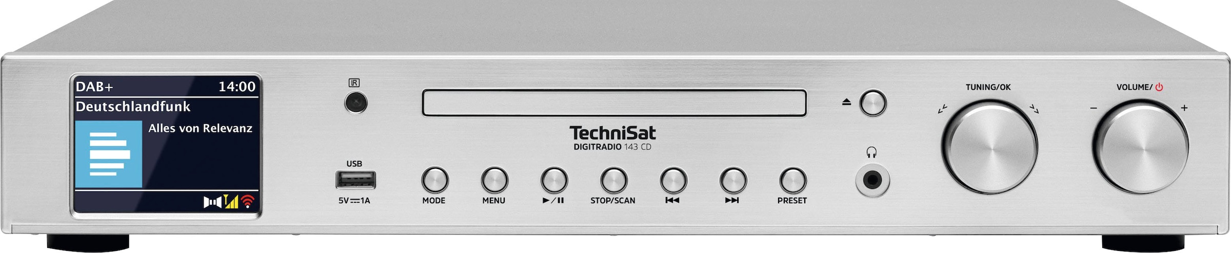 TechniSat Digitalradio (DAB+) »DIGITRADIO 143 CD (V3)«, (Bluetooth-WLAN Internetradio-Digitalradio (DAB+)-UKW mit RDS)