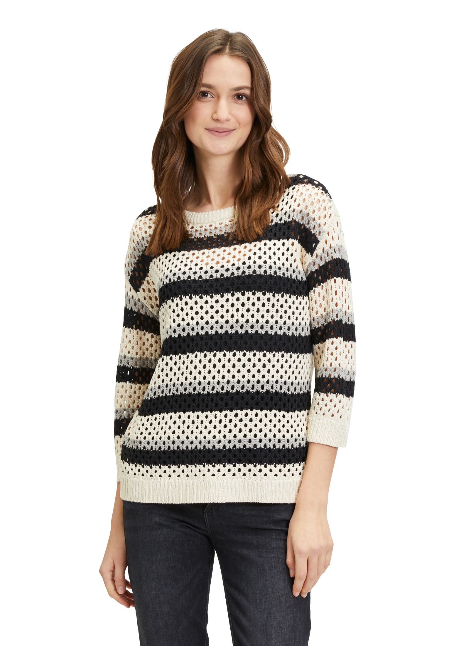 Betty Barclay Strickpullover "Betty Barclay Grobstrick-Pullover mit Streife günstig online kaufen