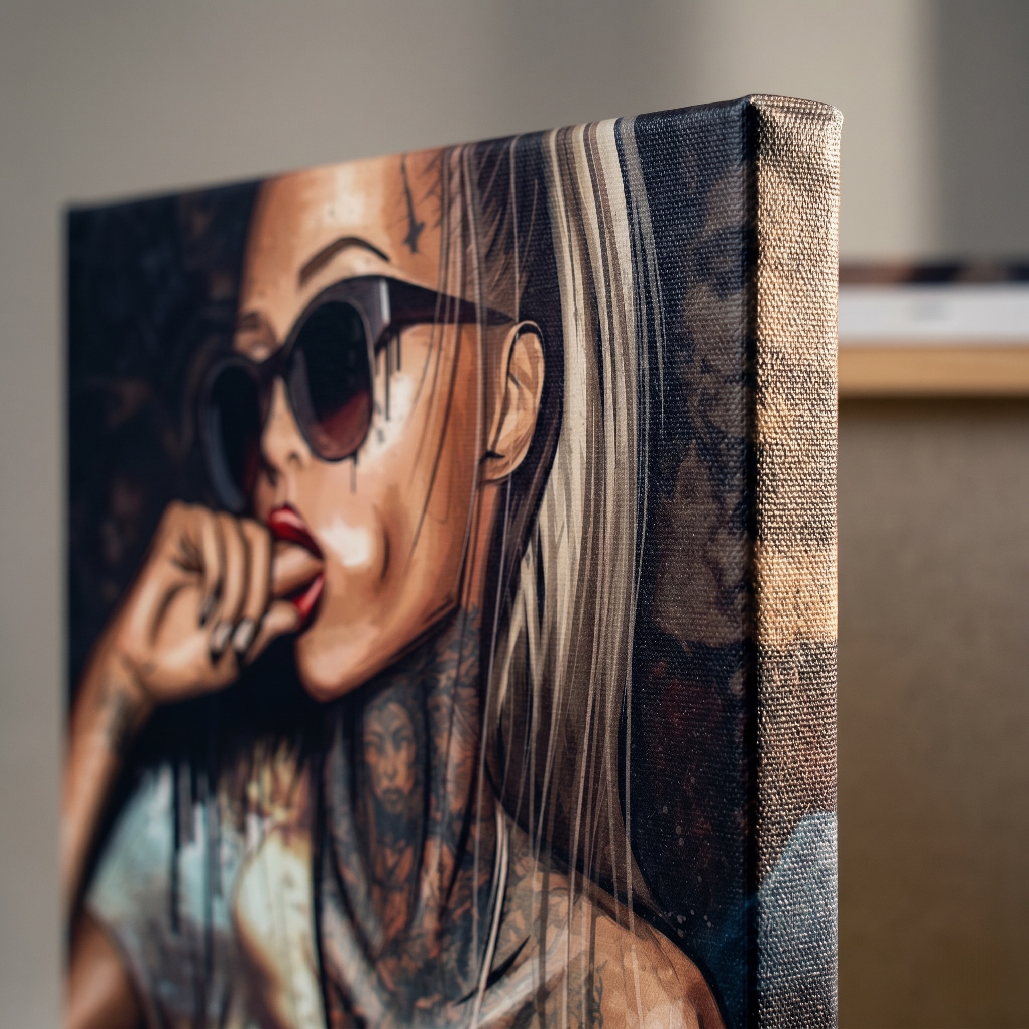Affengeilebilder Leinwandbild »Affengeil Kopfhörer by Juliano de Araujo auf Keilrahmen gespannt« 1 Stk. tlg. Kunstdruck Wandbild Bild in verschiedenen Formaten
