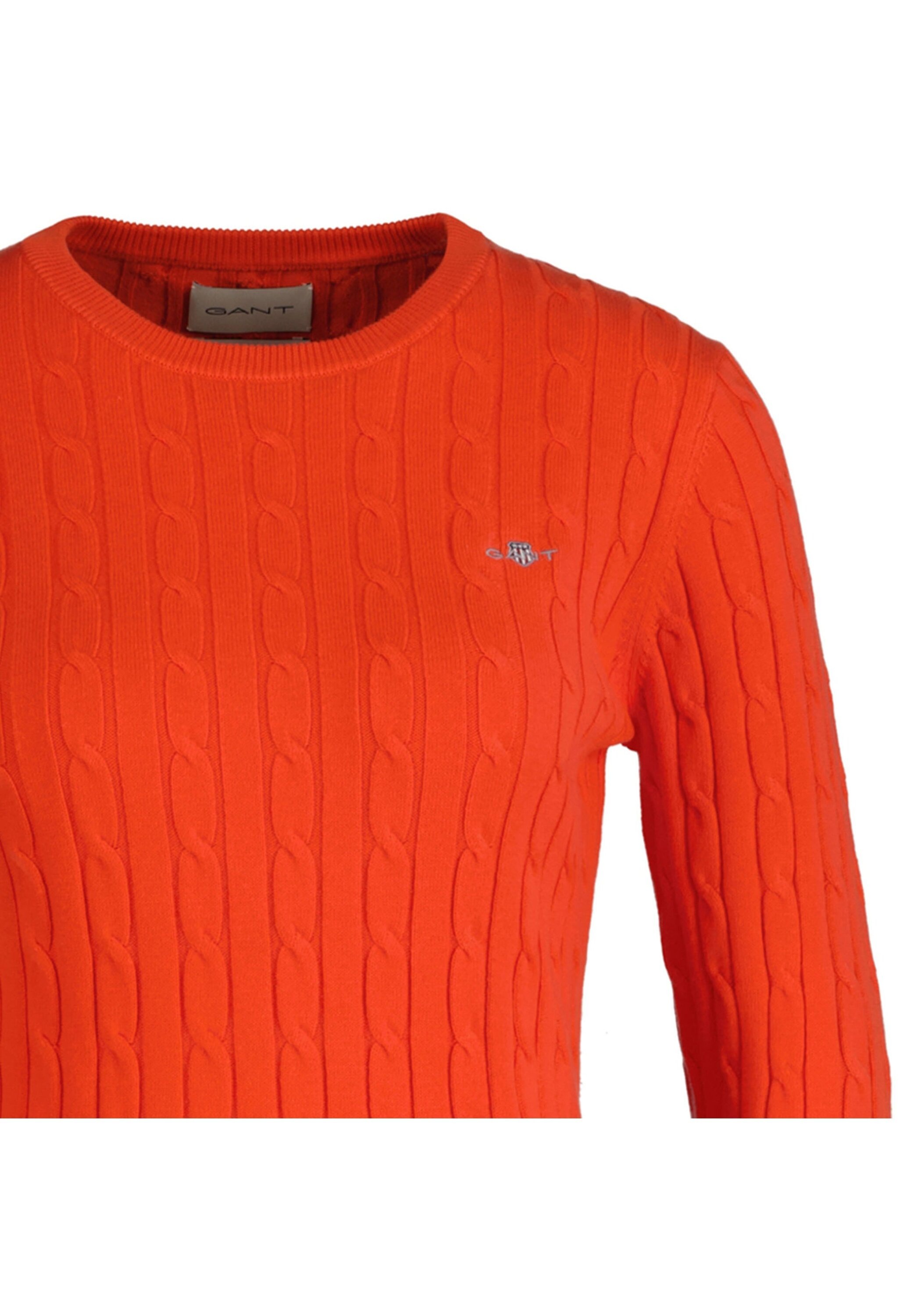 Gant Sweater "Strickpullover STRETCH COTTON CABLE C-NECK" günstig online kaufen