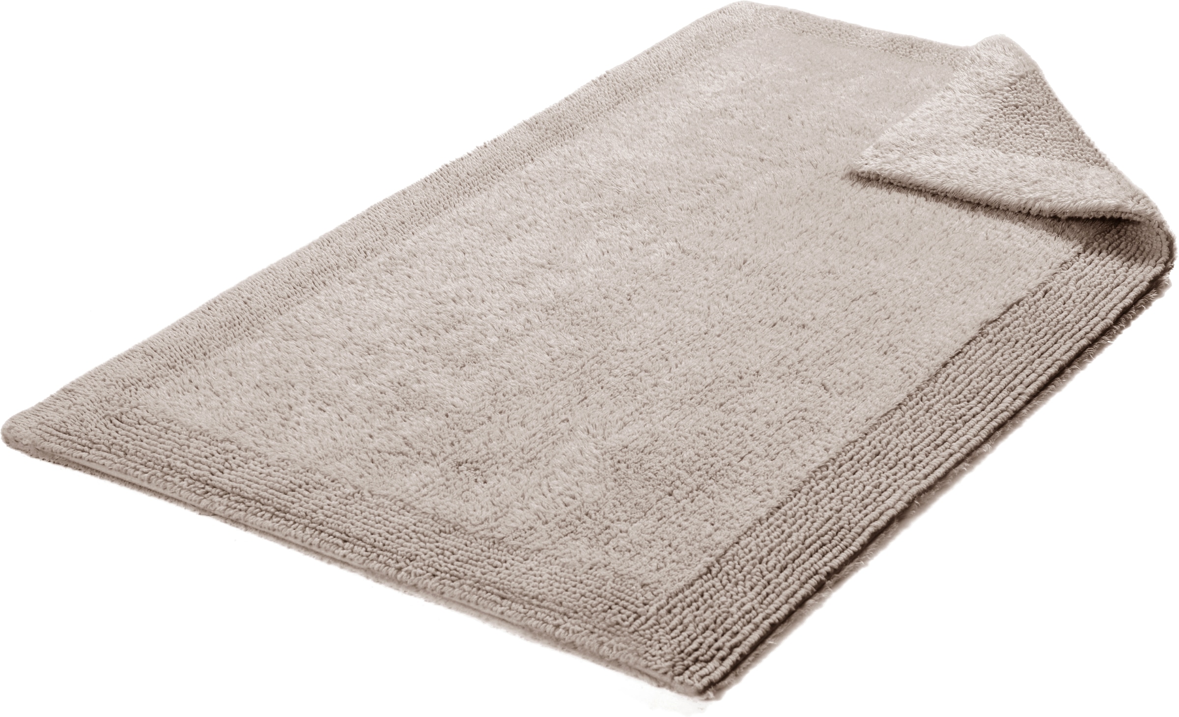 OTTO home Badematte »Kapra, Badvorleger, Badezimmer Teppich« Höhe 14 mm beidseitig nutzbar | fußbodenheizungsgeeignet | strapazierfähig mit Bordüre, Badteppich, Badematte, Baumwolle